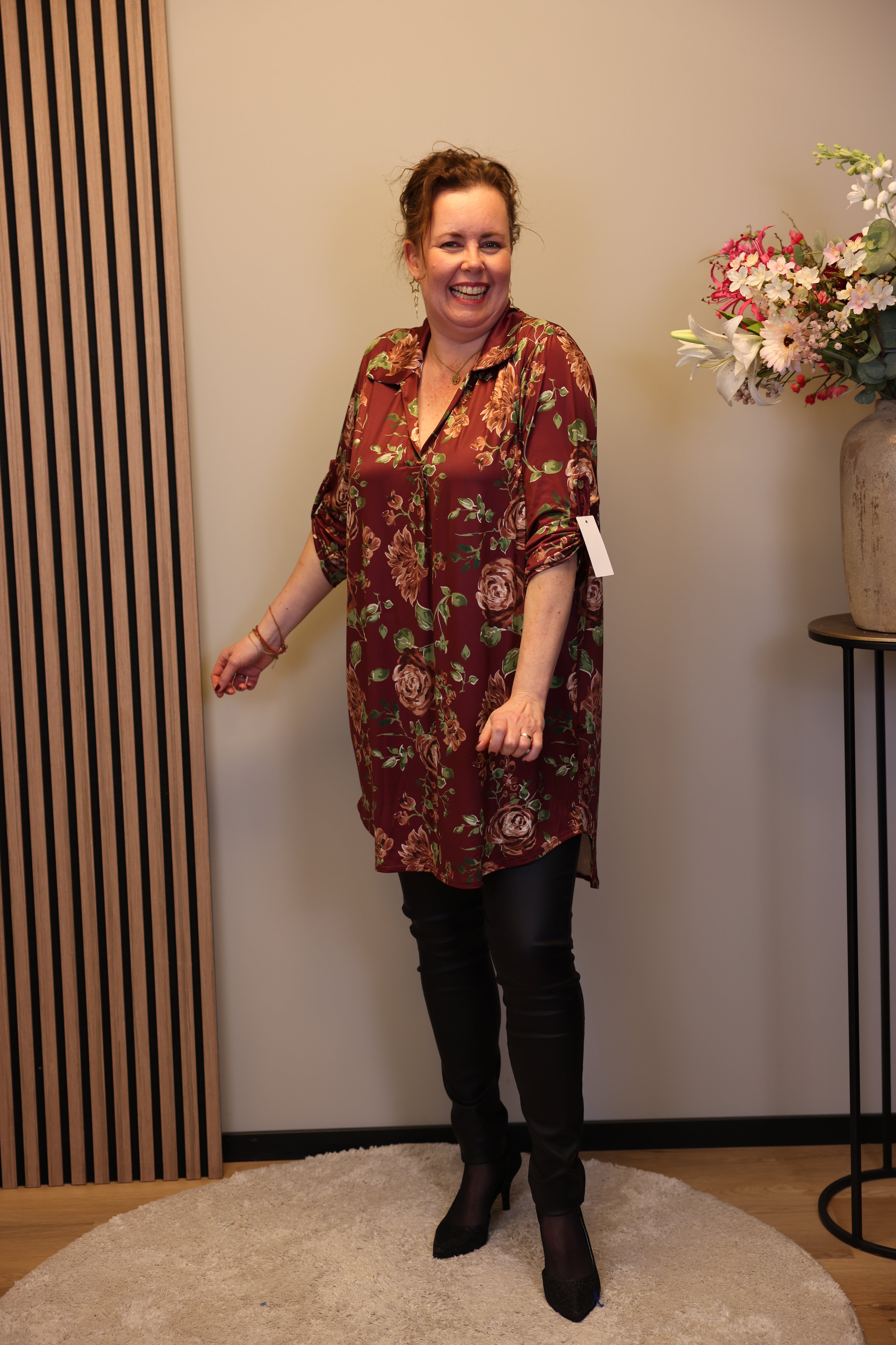 Maisie | Tuniek roze met kraagje 48 t/m 52