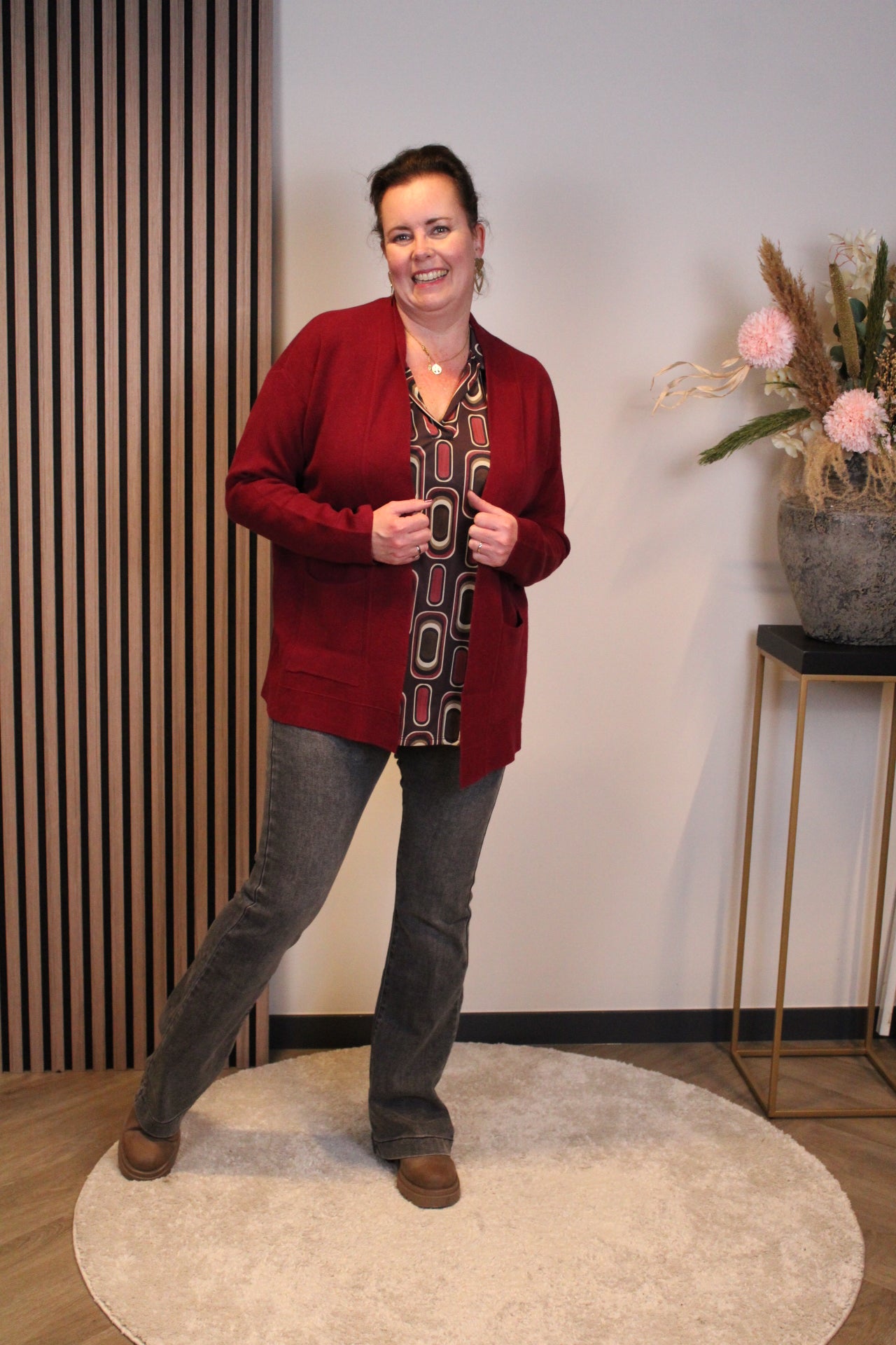 Esmée | vest bordeaux 38 t/m 42