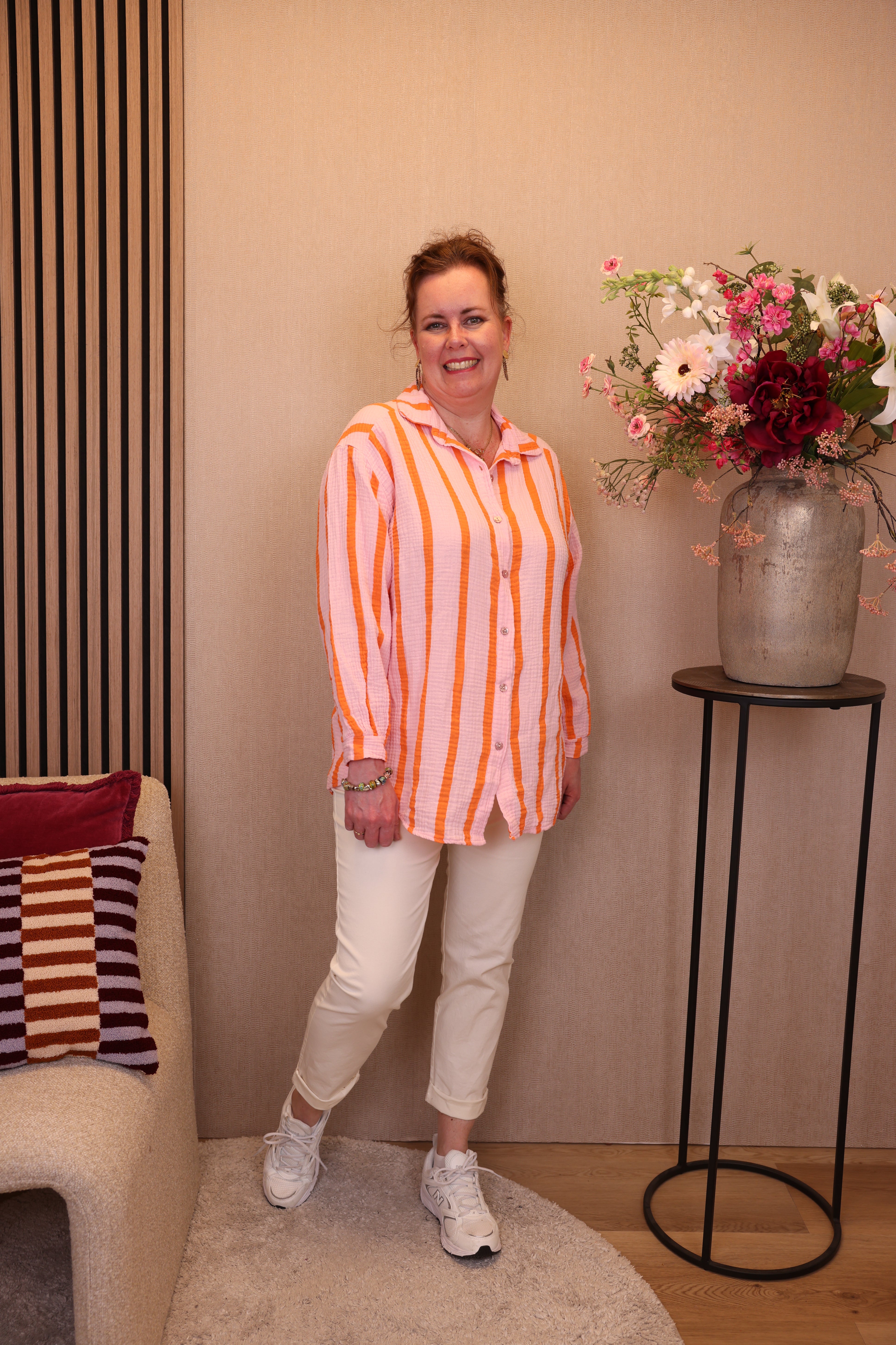 Elise | Blouse roze/oranje