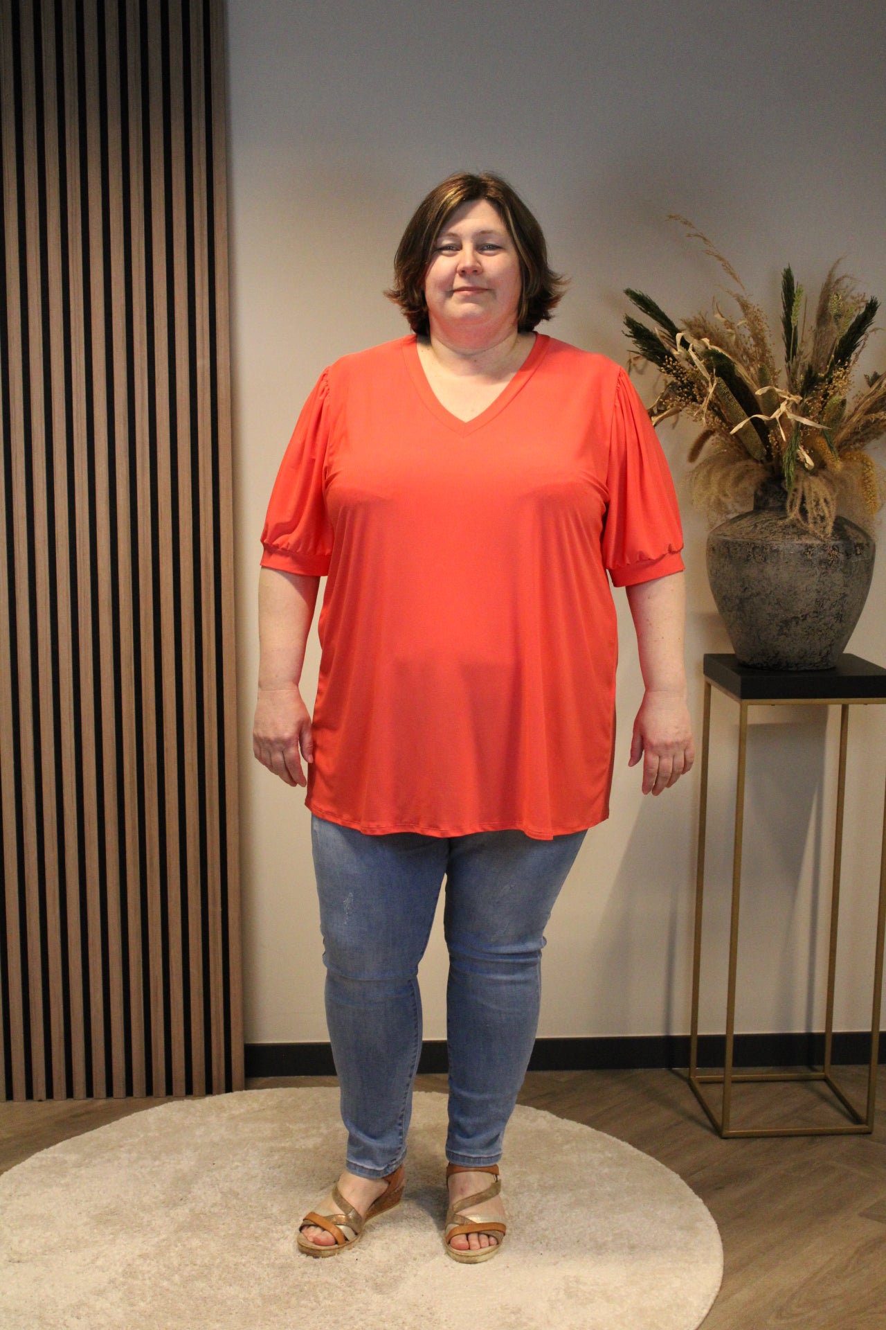 Fay | Blouse koraal korte mouw 52 t/m 58