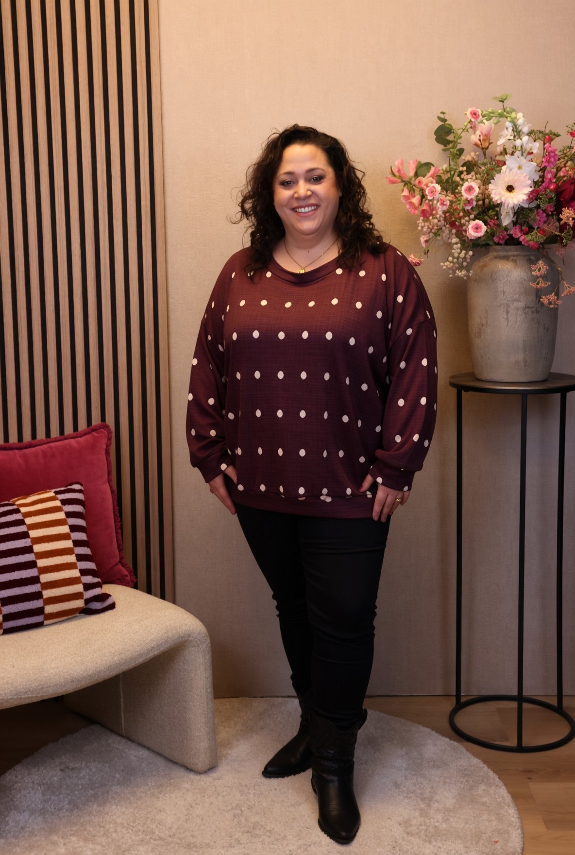 Lena | Trui bordeaux