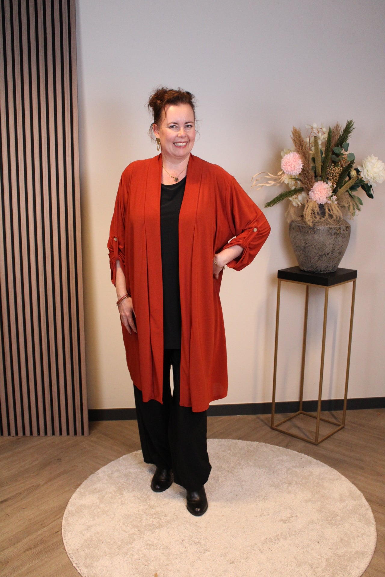 Evi | Dun vestje roest bruin 48 t/m 52