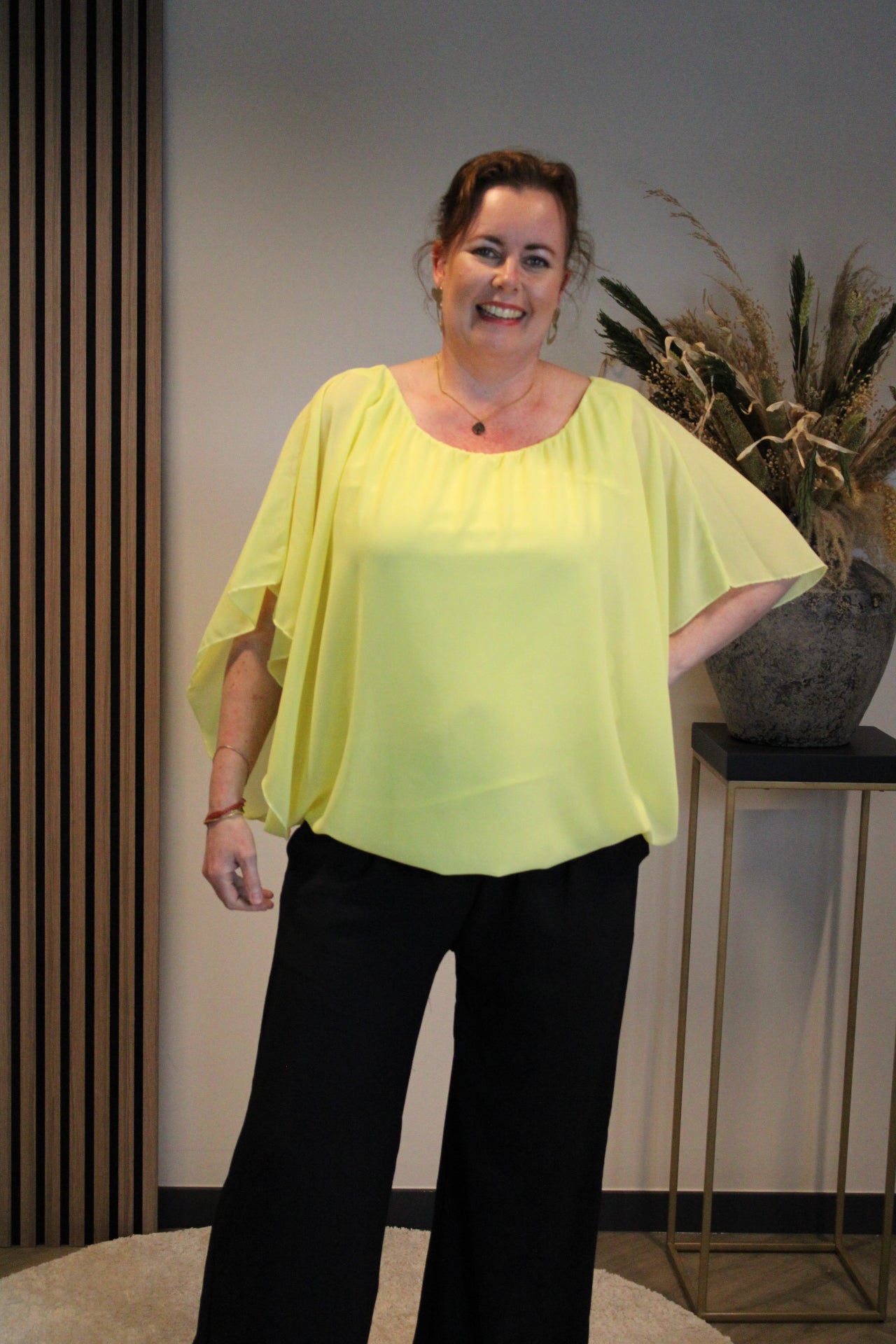 Fenna | Blouse geel 40 t/m 46