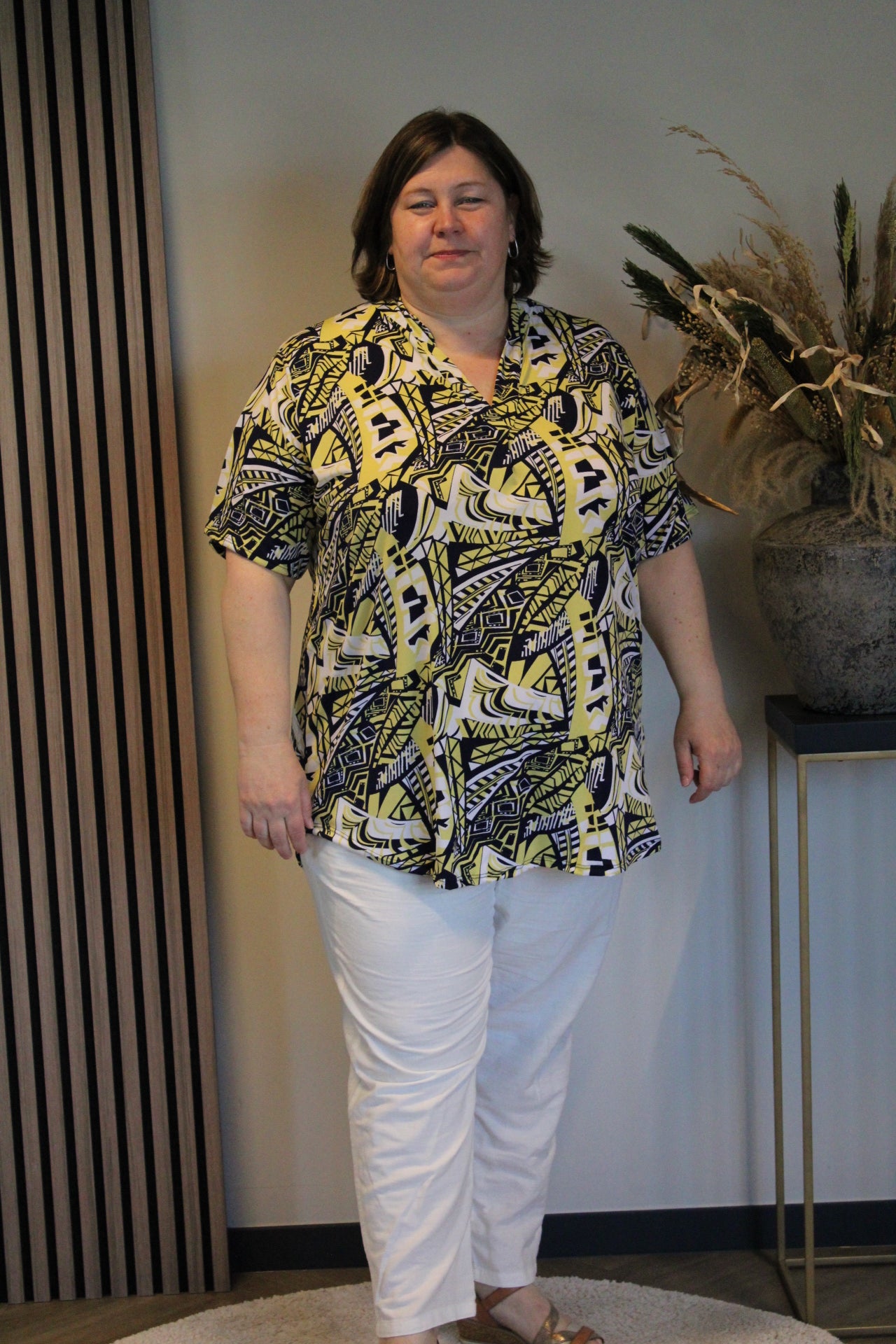 Ines | Blouse korte mouw 52 t/m 58