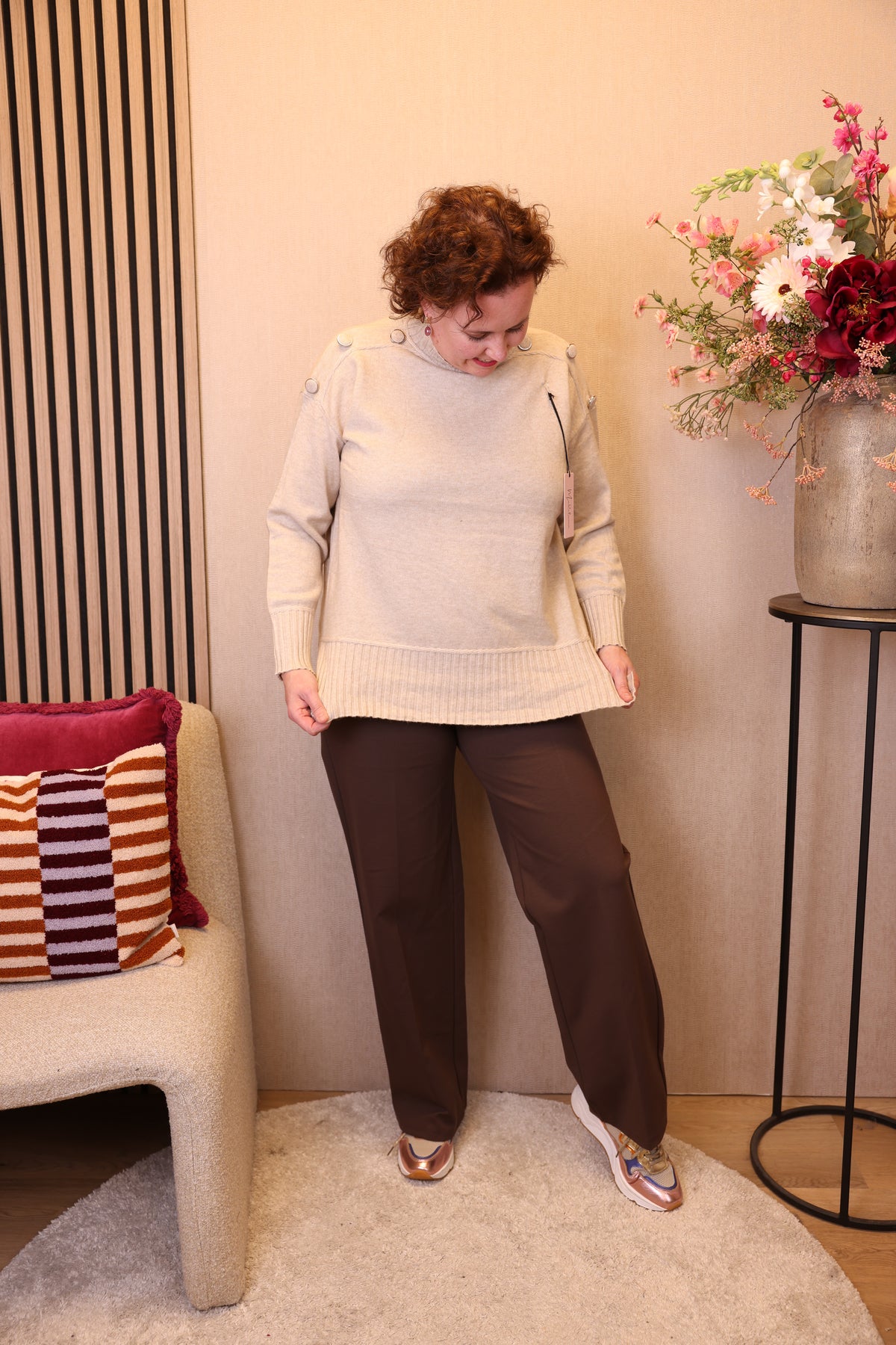 Manon | Trui donker beige
