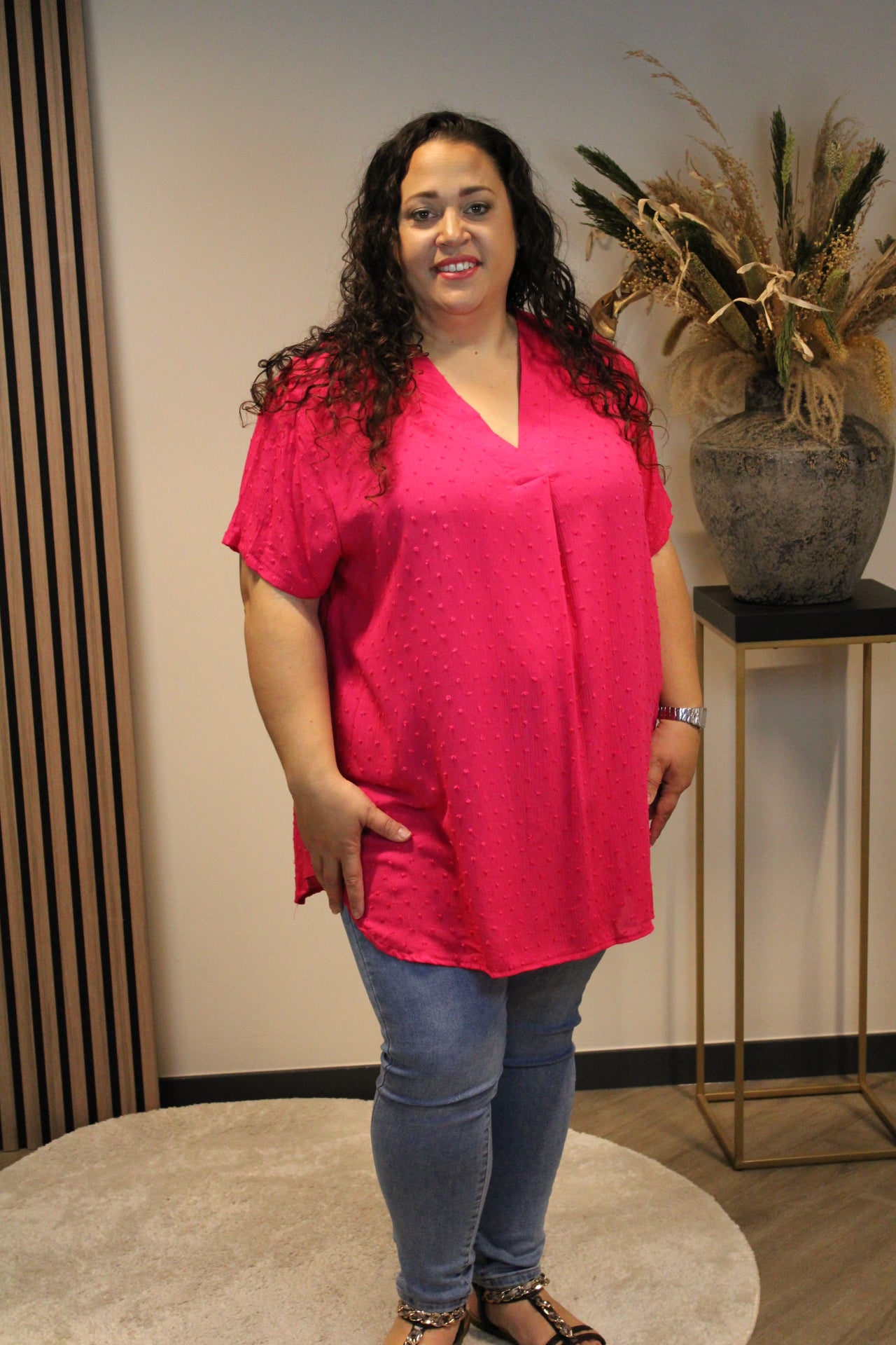 Rosalie | Blouse Roze 48 t/m 52