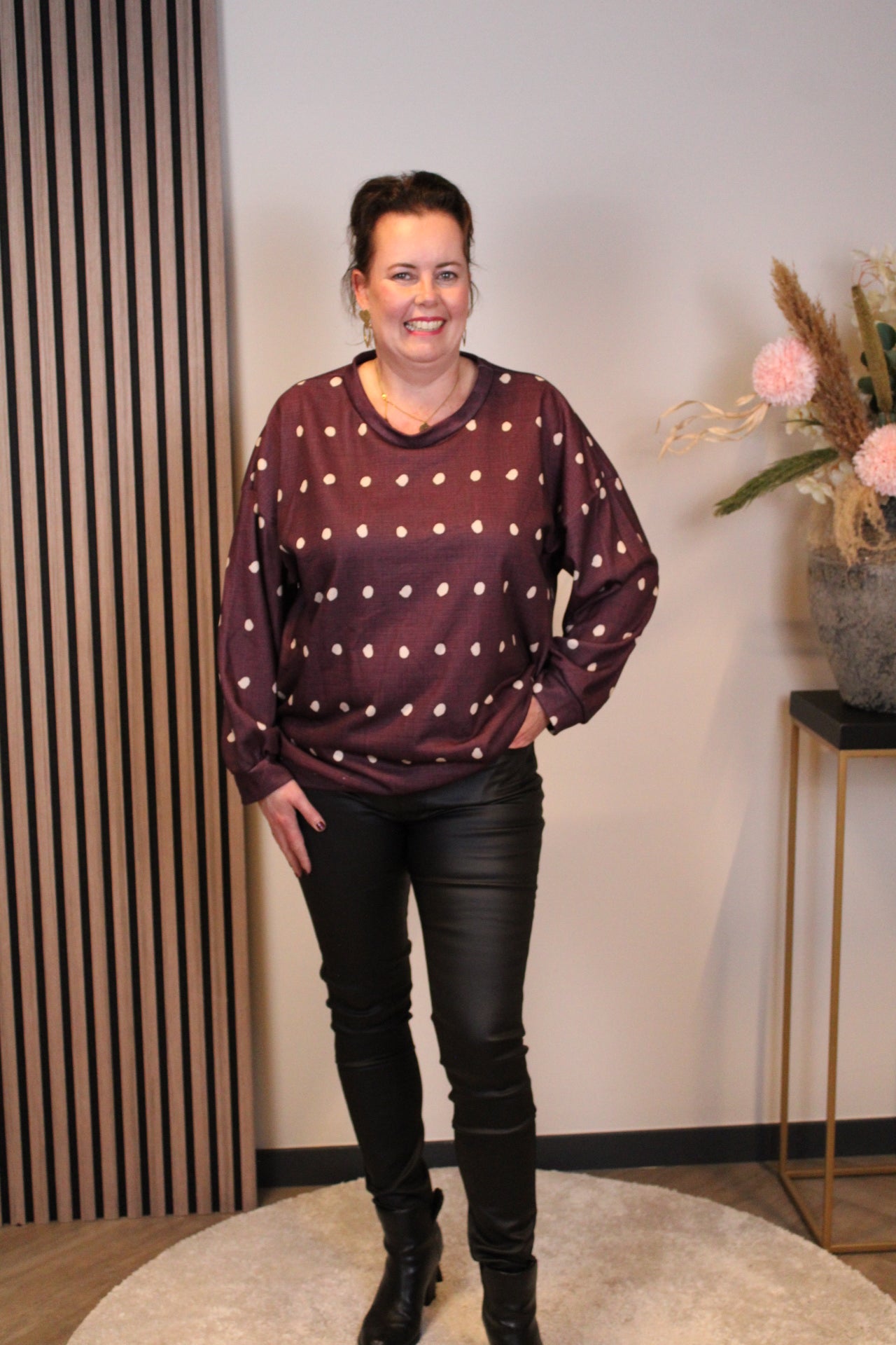 Lena | Trui bordeaux