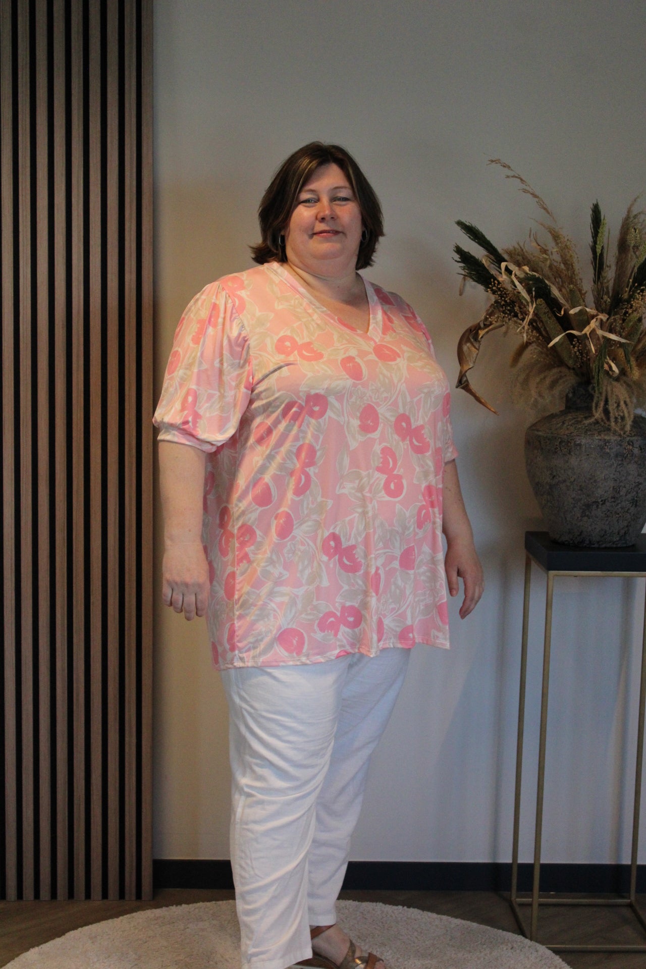 Froukje | Blouse korte mouw 52 t/m 58