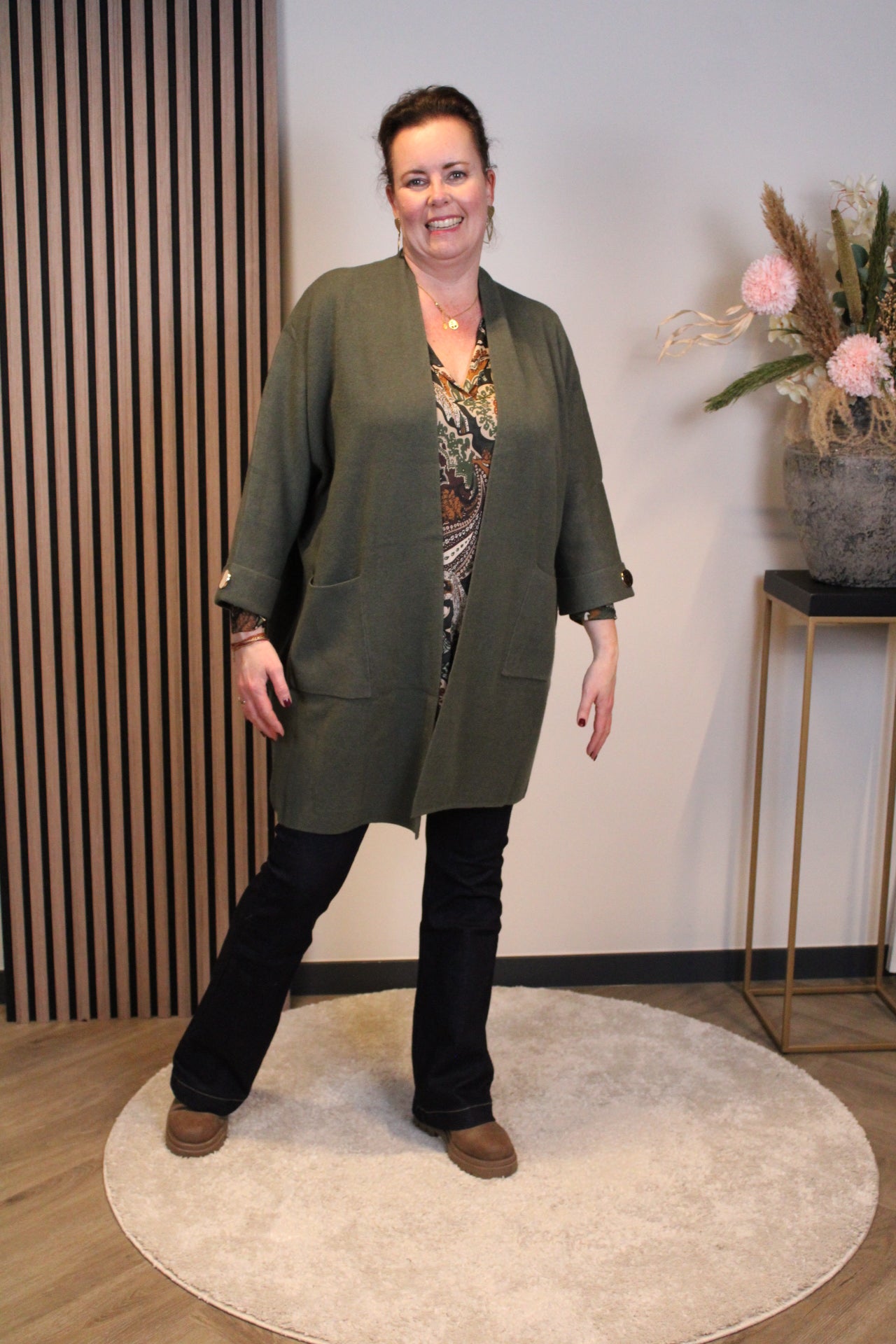 Mae | vest groen 48 t/m 52