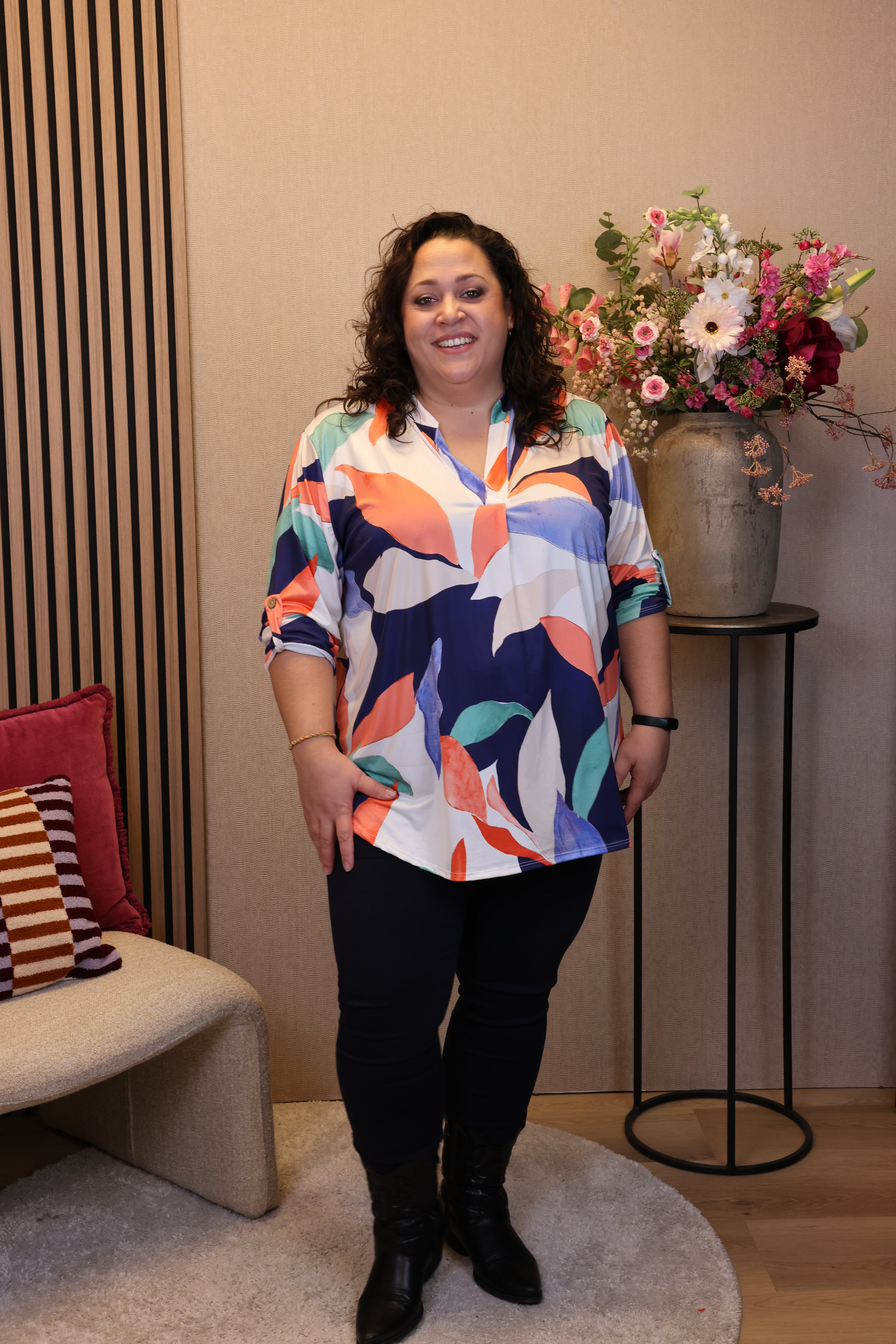 Nina | Blouse blauw