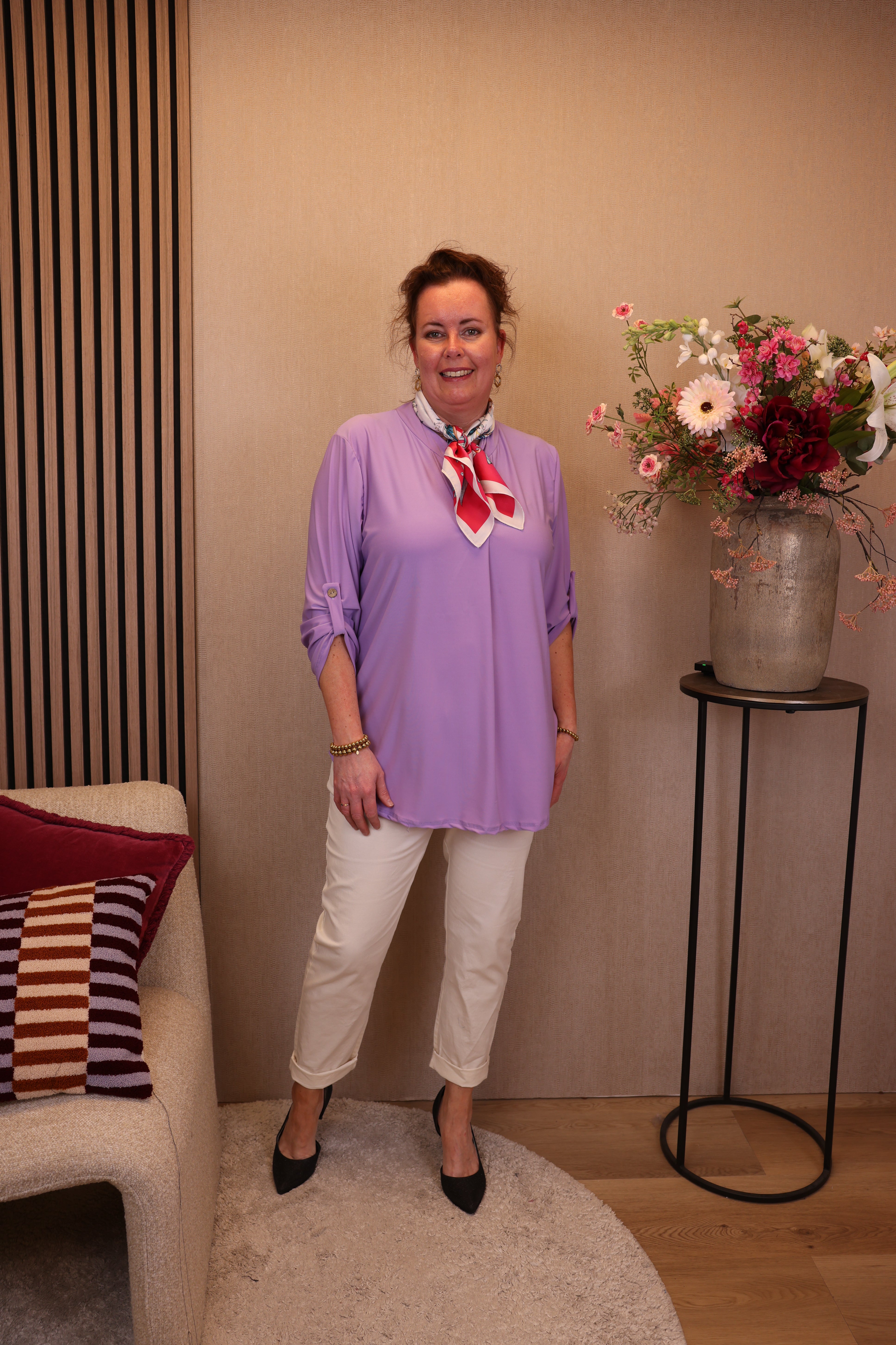 Mara | Blouse licht paars