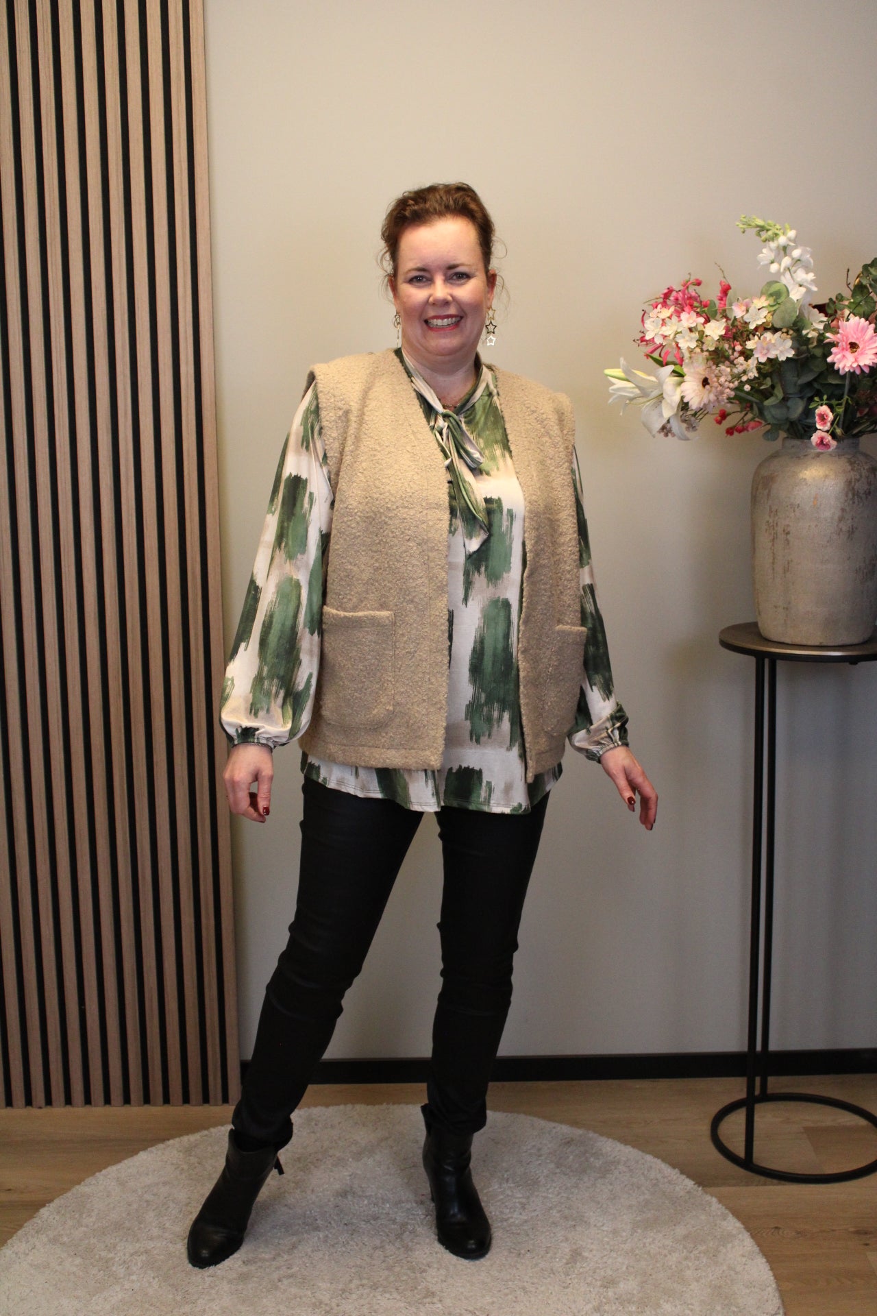 Kris | Gilet beige 54 t/m 58