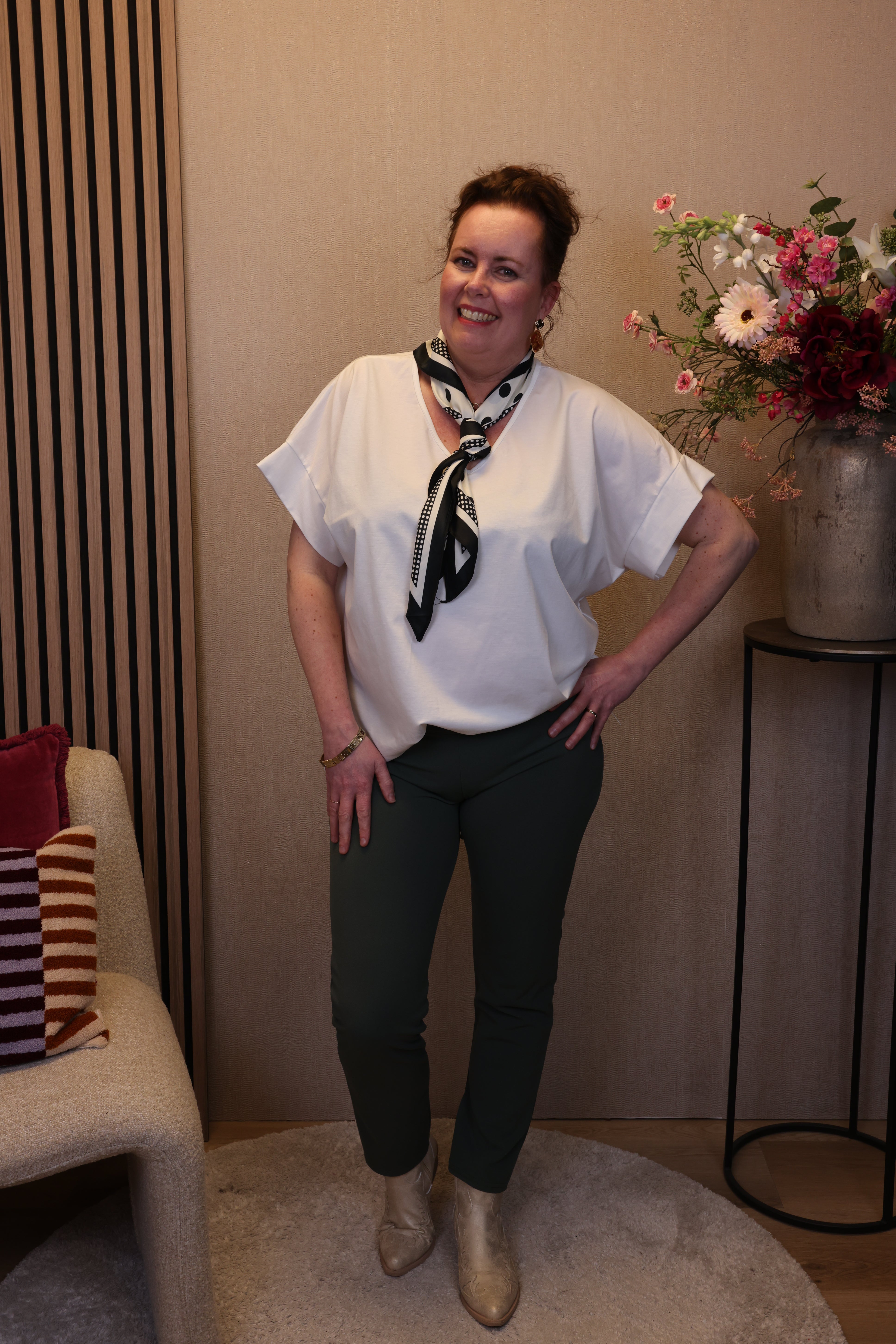 Lilly | Broek groen viscose