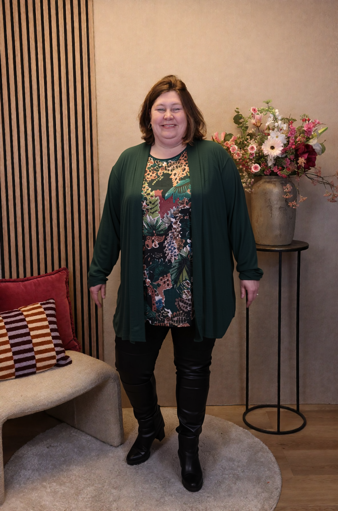 Nienke | Vest fles groen kort