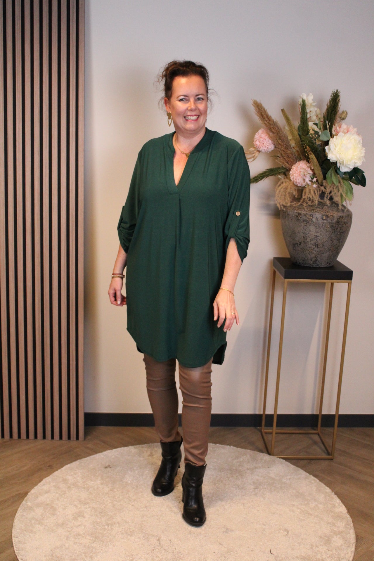 Mila | tuniek fles groen 52 t/m 58