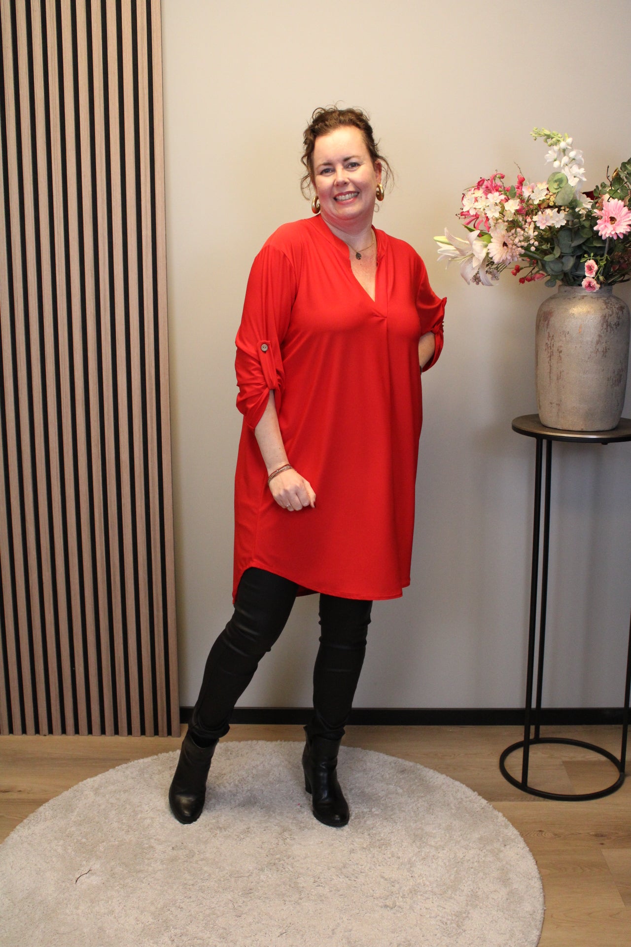 Mila | tuniek rood 38 t/m 48