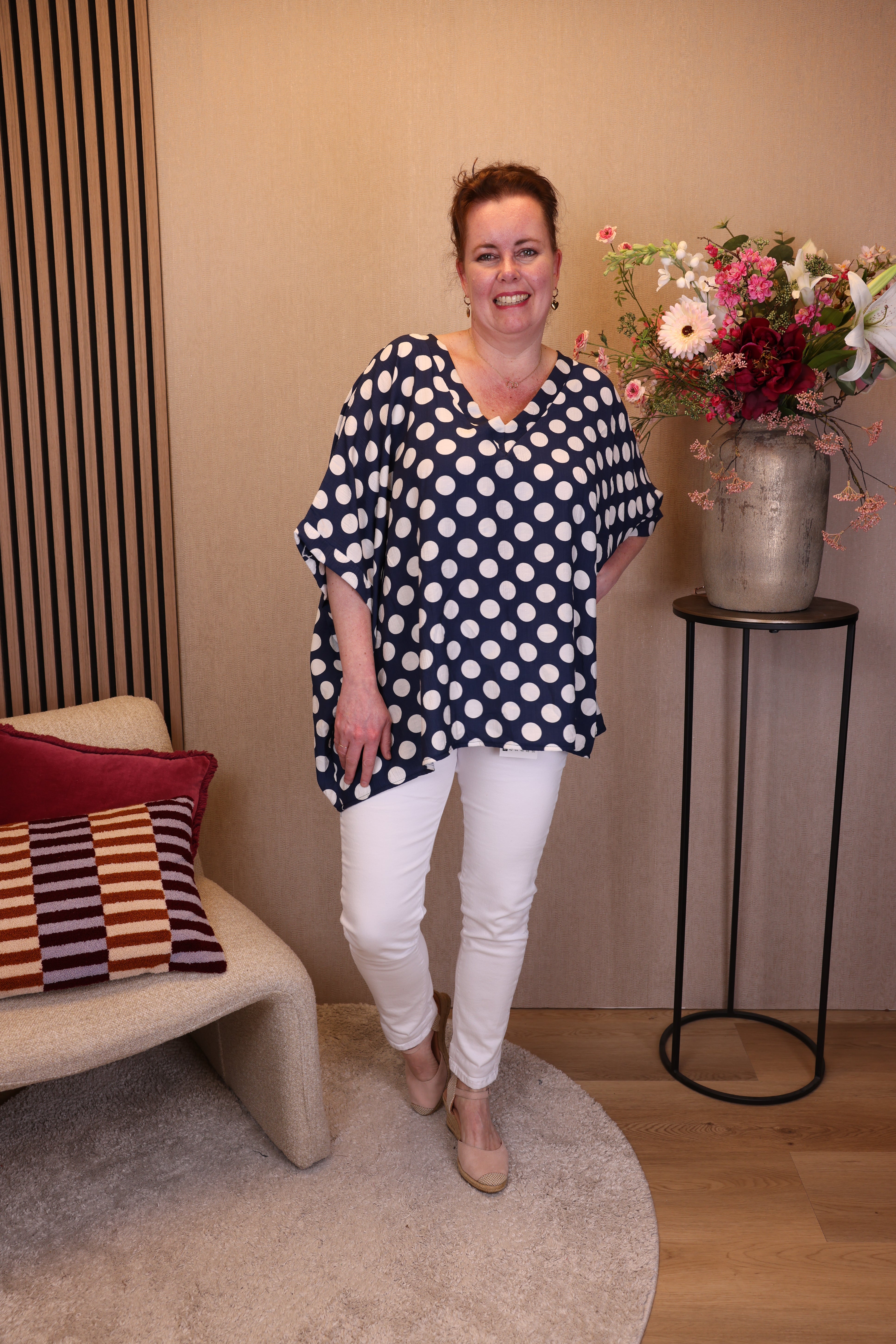 Sofie | Viscose top blauw