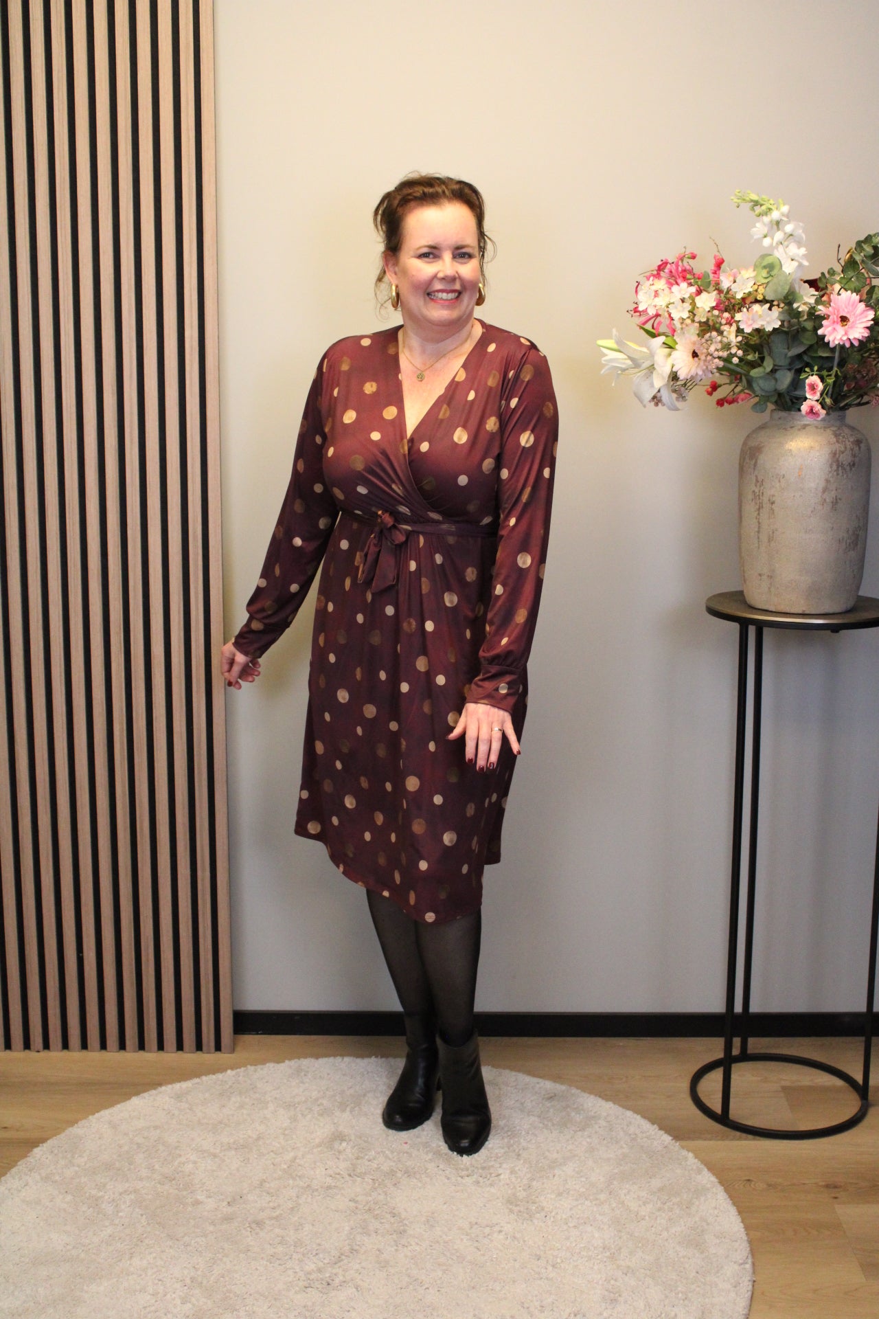 Tess | Jurk roze kort 52 t/m 58