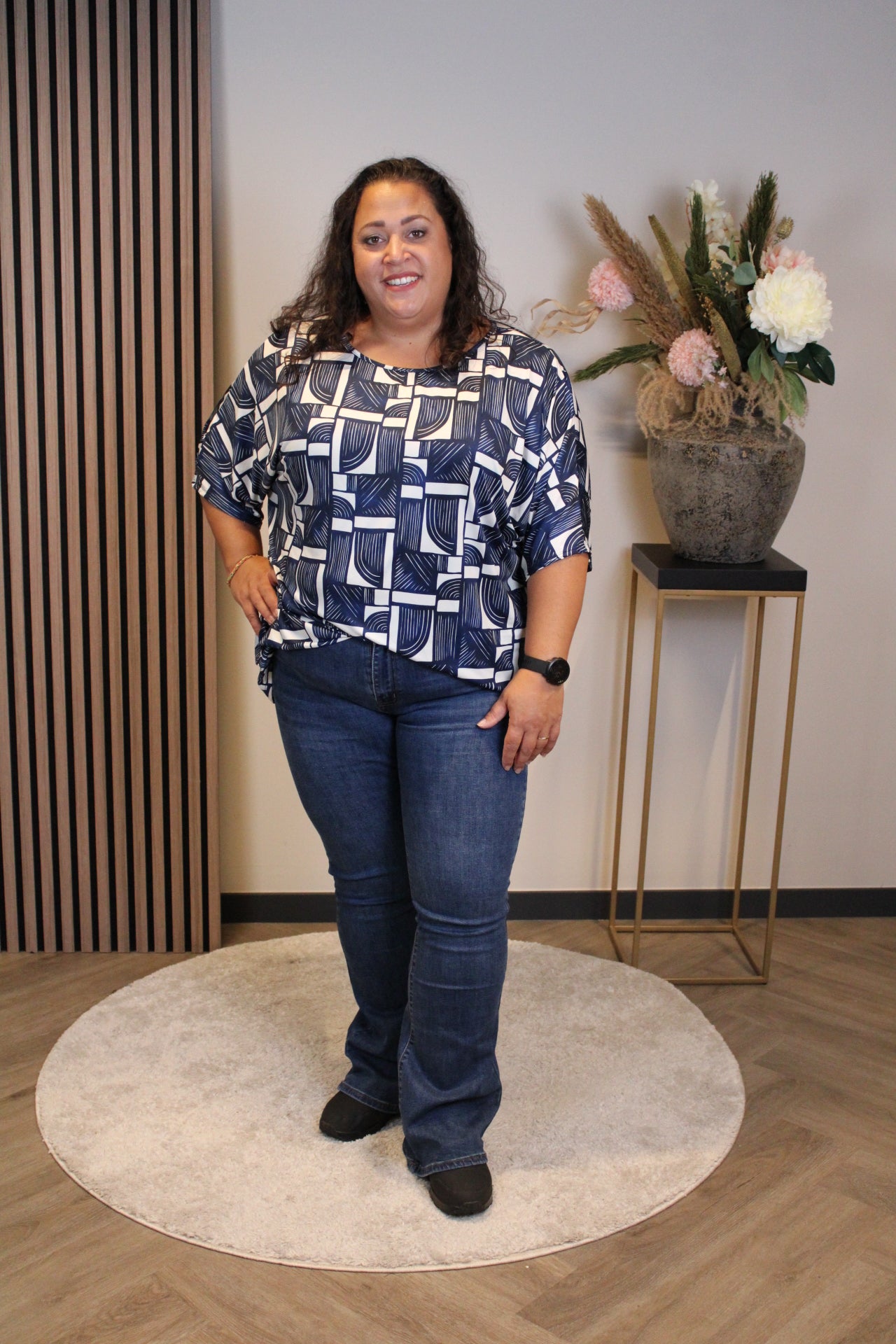 Charlotte | Top blauw