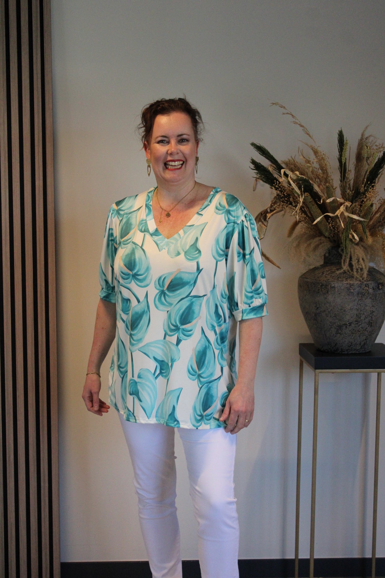 Floortje | Blouse korte mouw 40 t/m 48