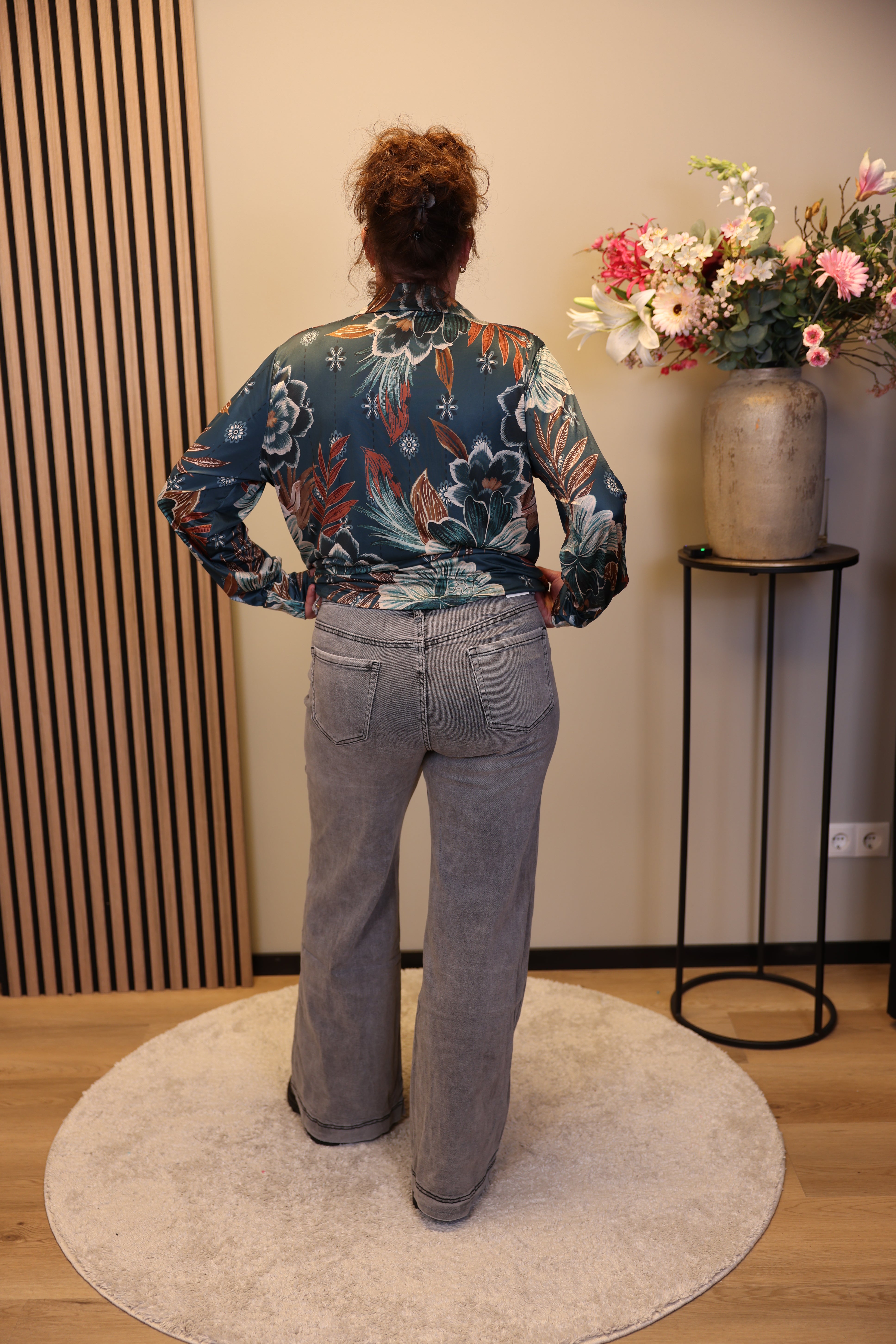 Sam | Jeans wide leg grijs 38 - 48