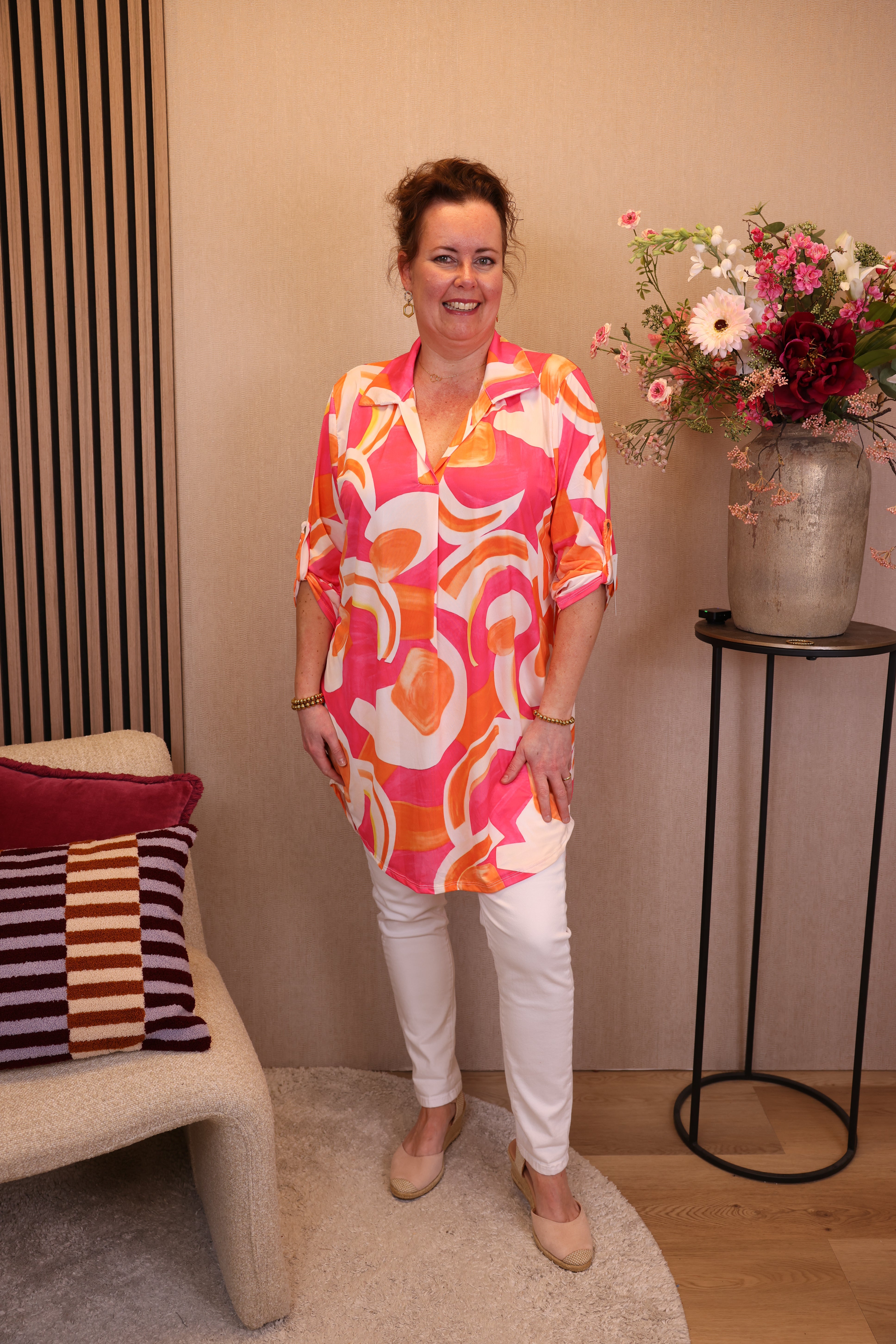 Nola | Tuniek roze met kraagje