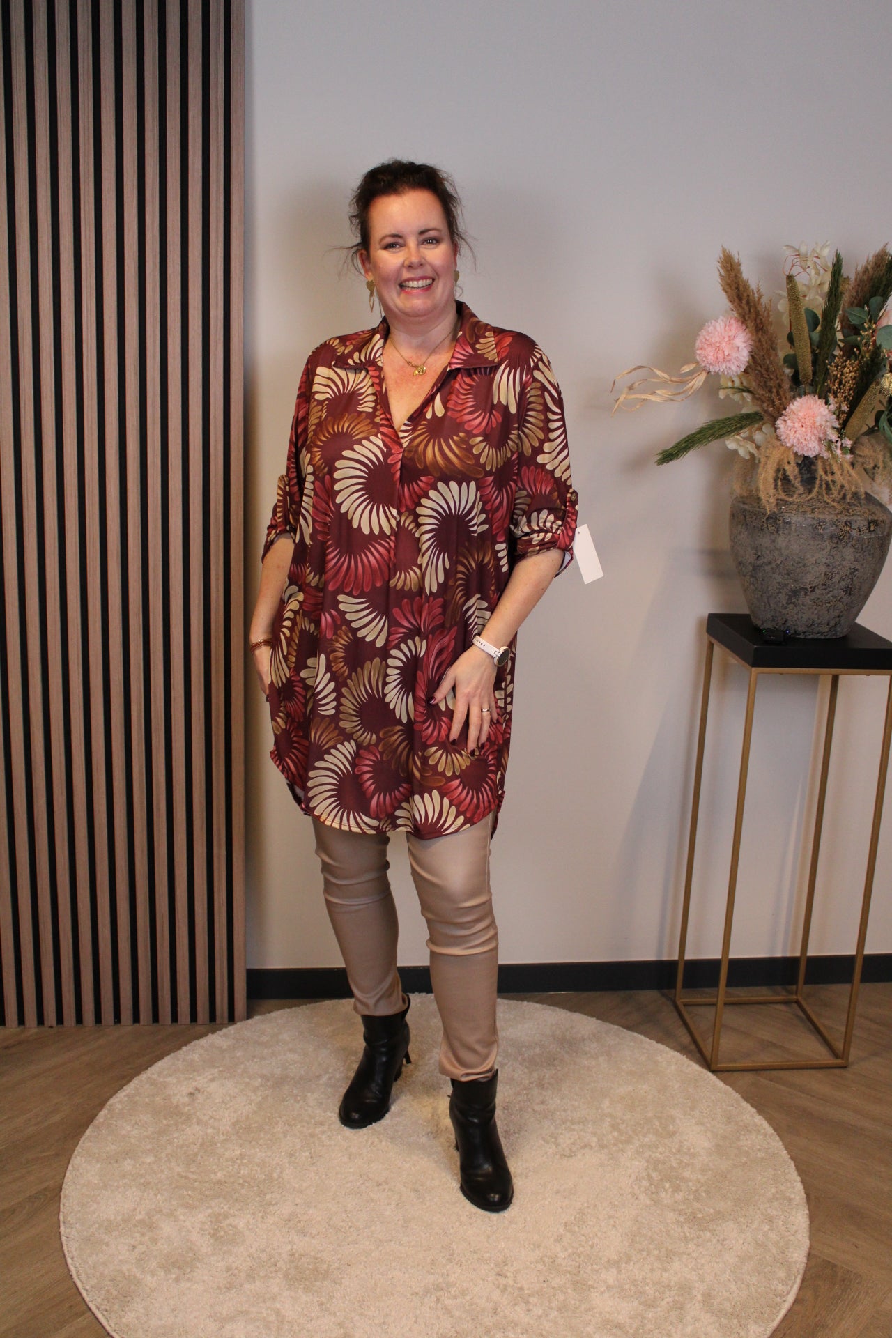 Marga | Tuniek roze met kraagje 48 t/m 52