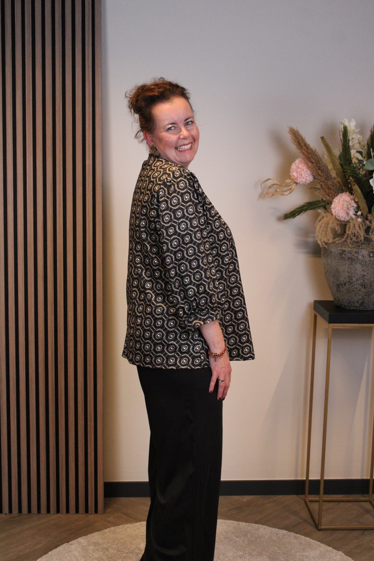 Lotte | Top grijs 3/4-mouw 40 t/m 44