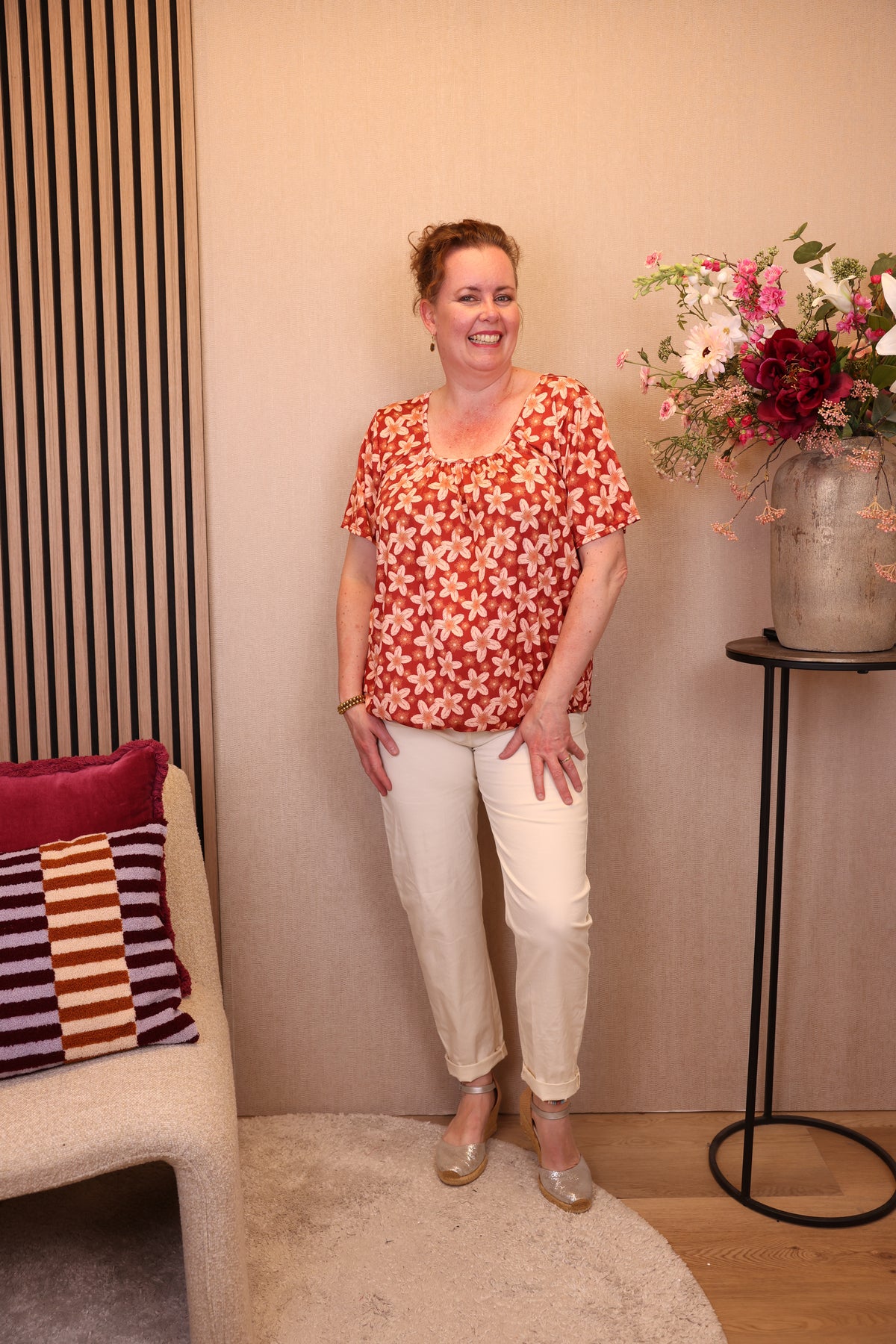Vera | Ballon top rood
