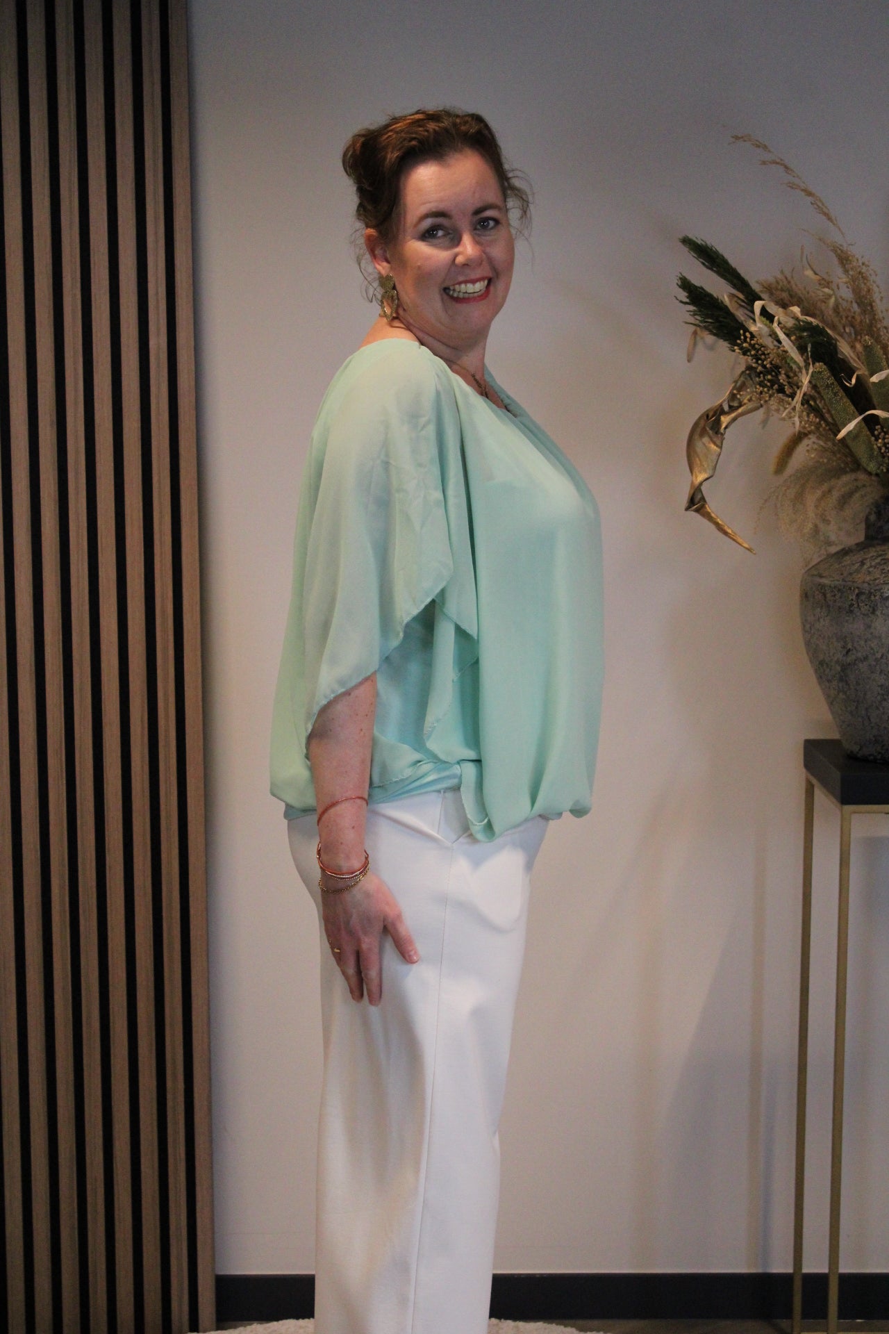 Fenna | Blouse mint 40 t/m 46