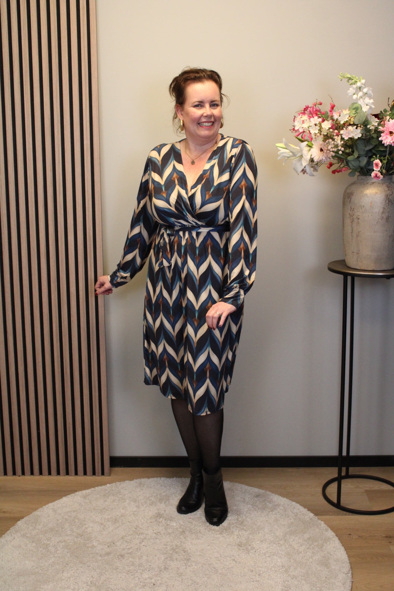 Vera | Jurk blauw kort 38 t/m 44