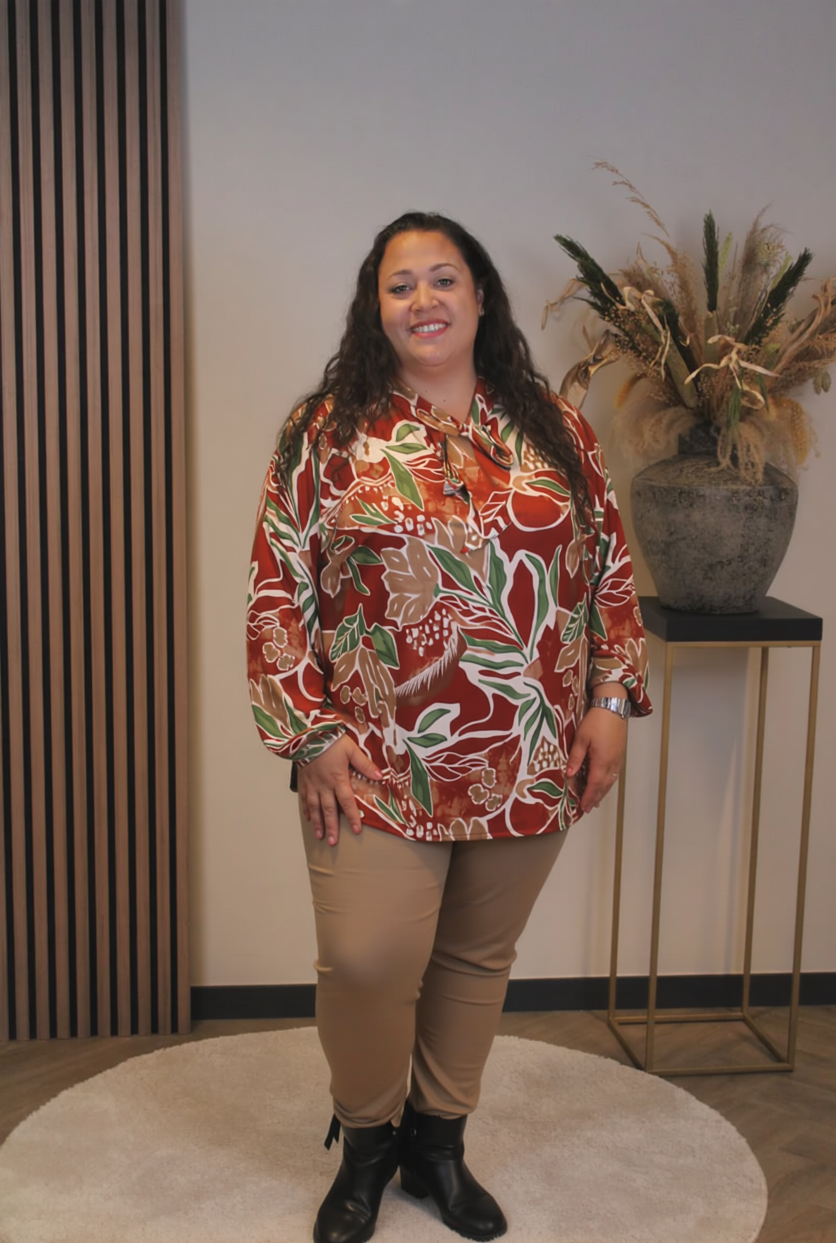 Savannah | Blouse oranje met strik