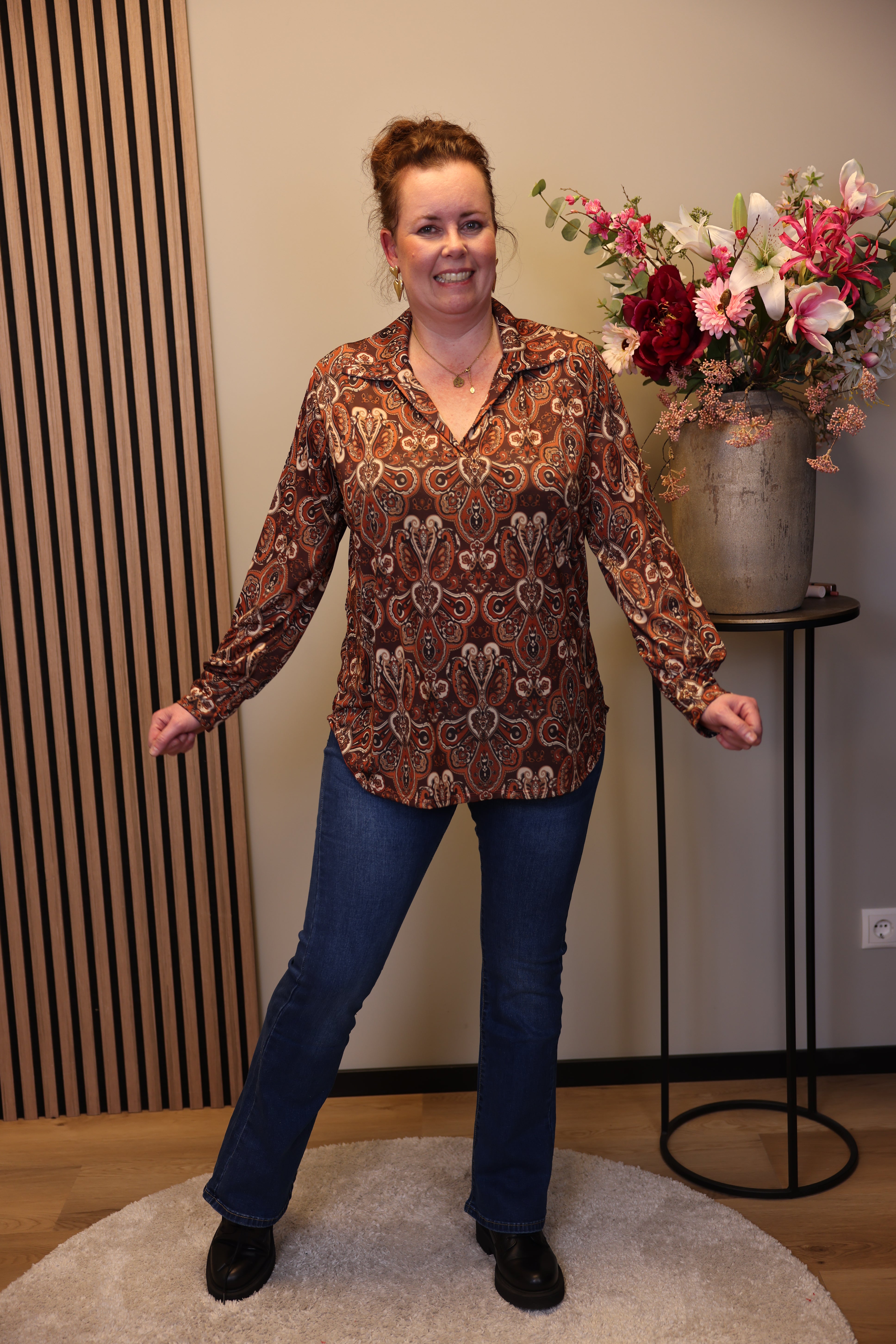 Demi | Flared Jeans blauw 40 - 50