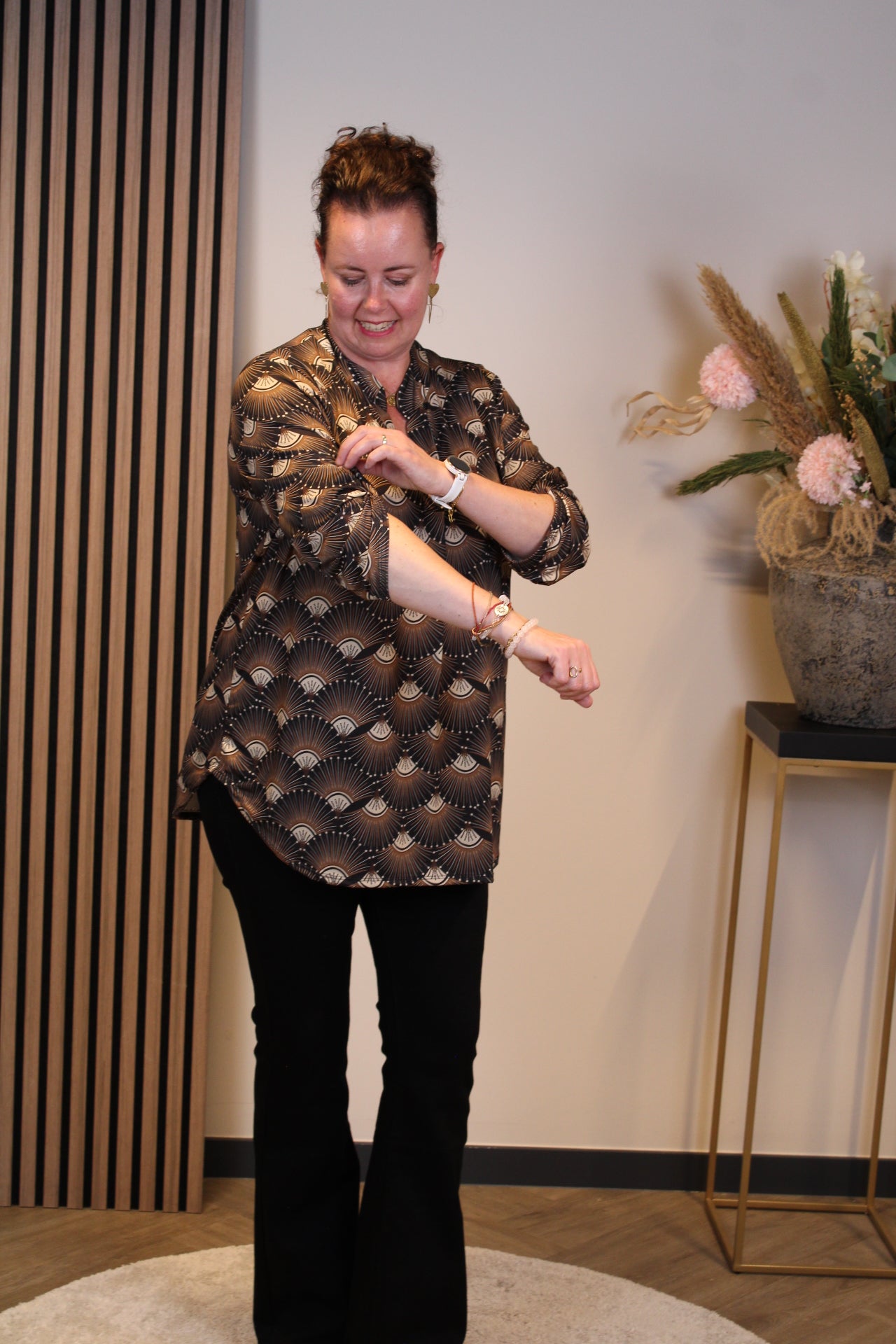 Dora | Blouse zwart lange mouw 38 t/m 48