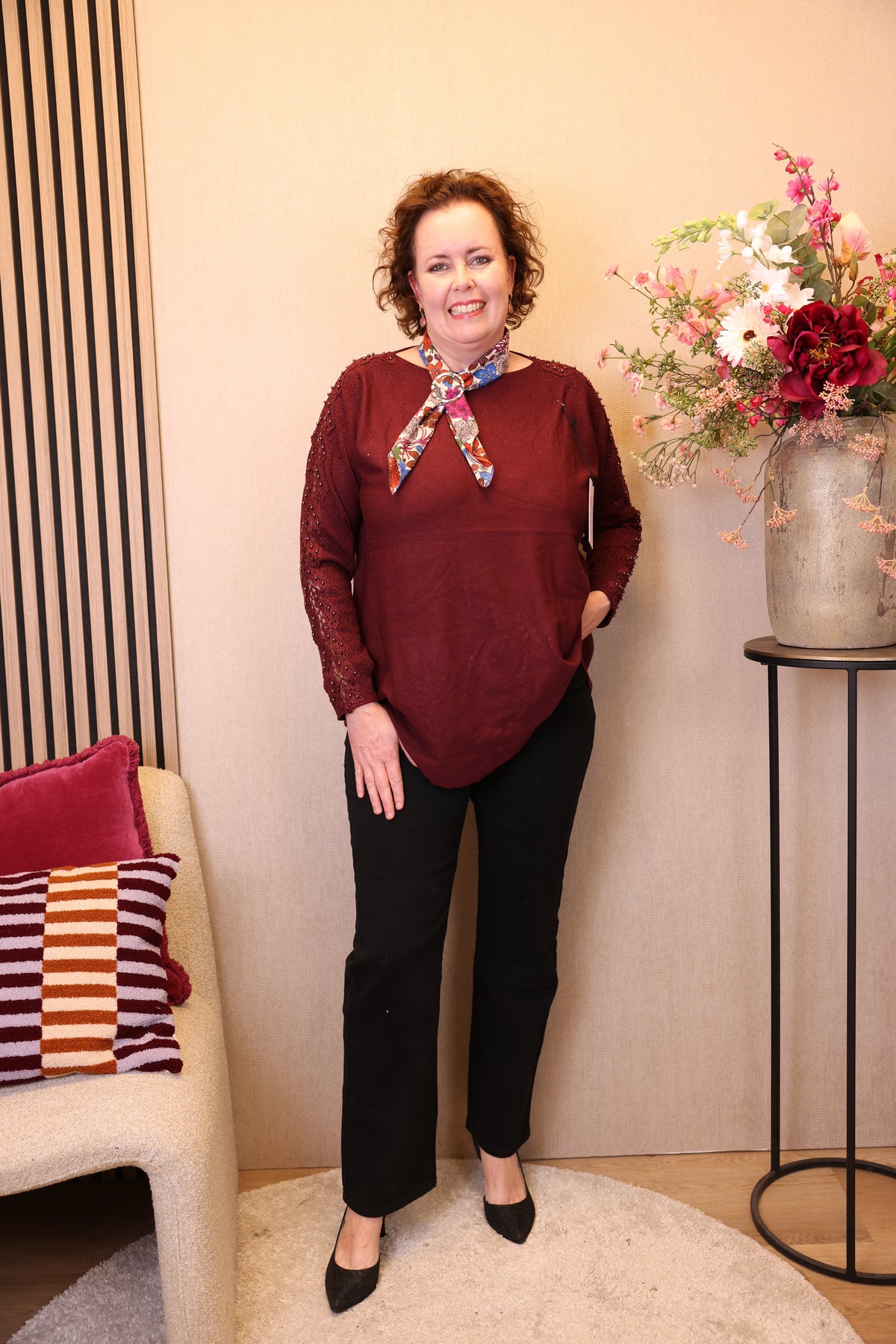 Perla | Trui bordeaux