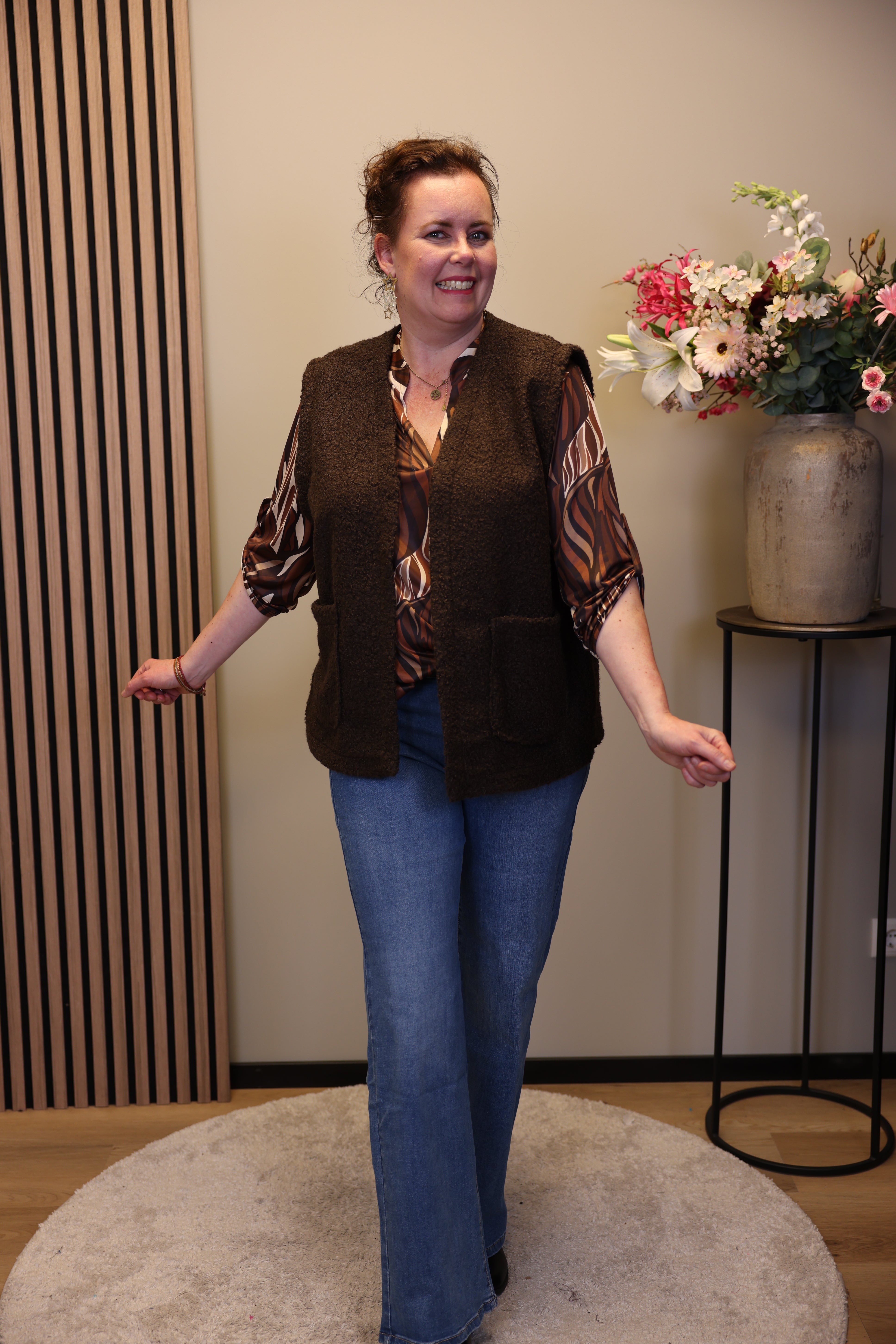 Kris | Gilet bruin 38 t/m 46