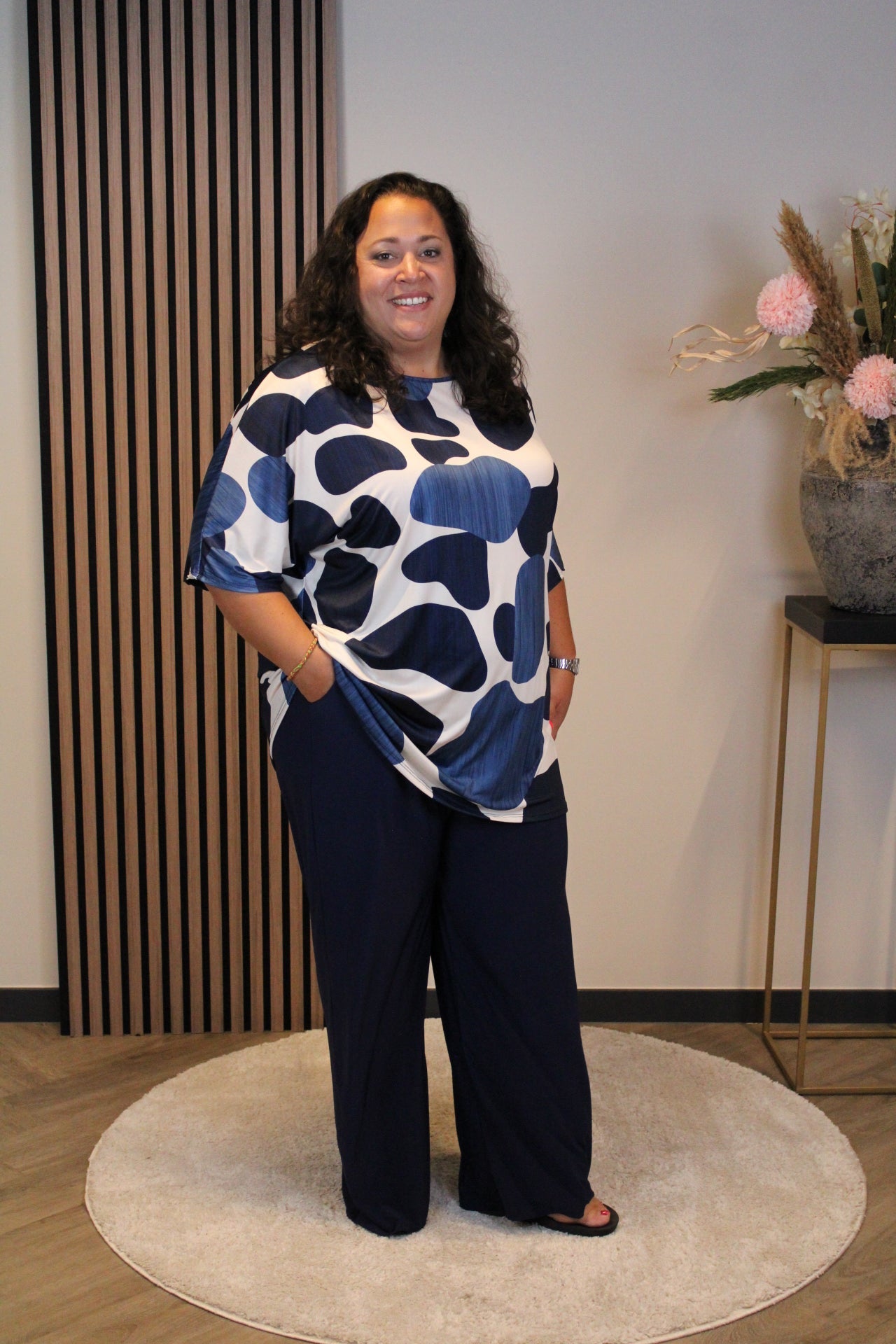 Nora | Top blauw 48 t/m 52