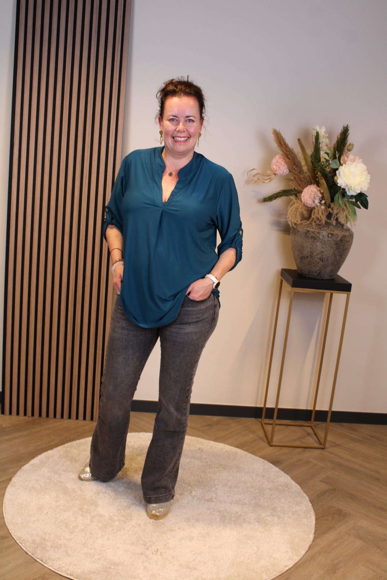 Dominique grijs | Flared Jeans