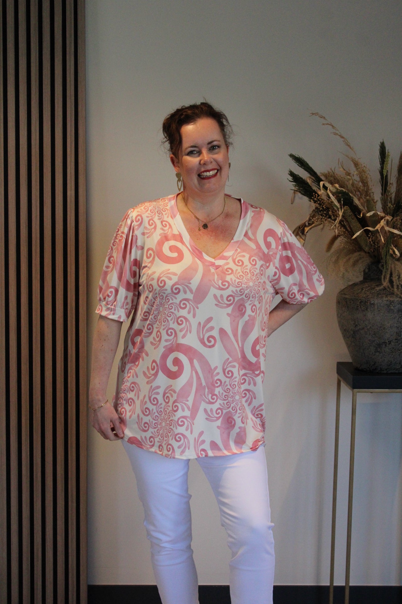 Fiona | Blouse korte mouw 40 t/m 48