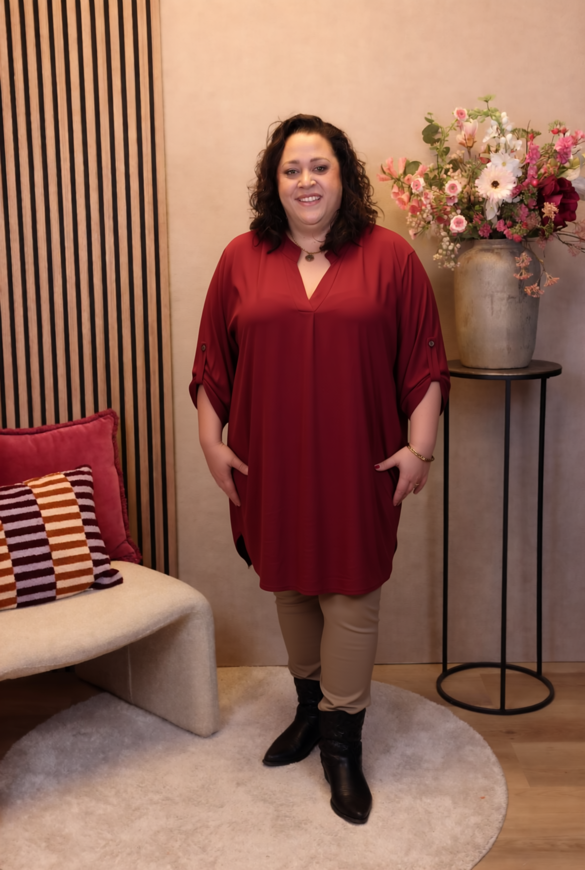 Mila | Tuniek bordeaux