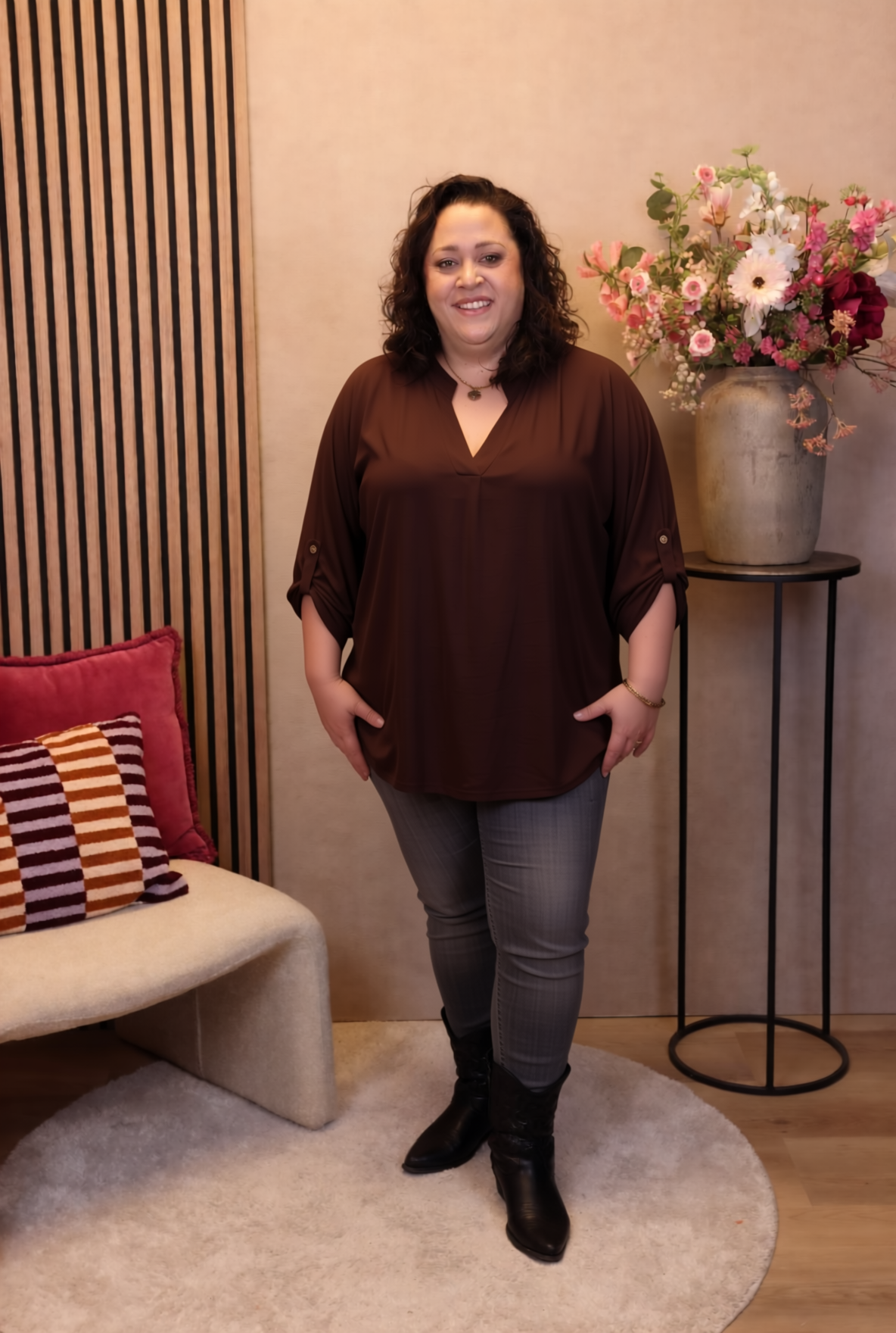 Mara | Blouse bruin
