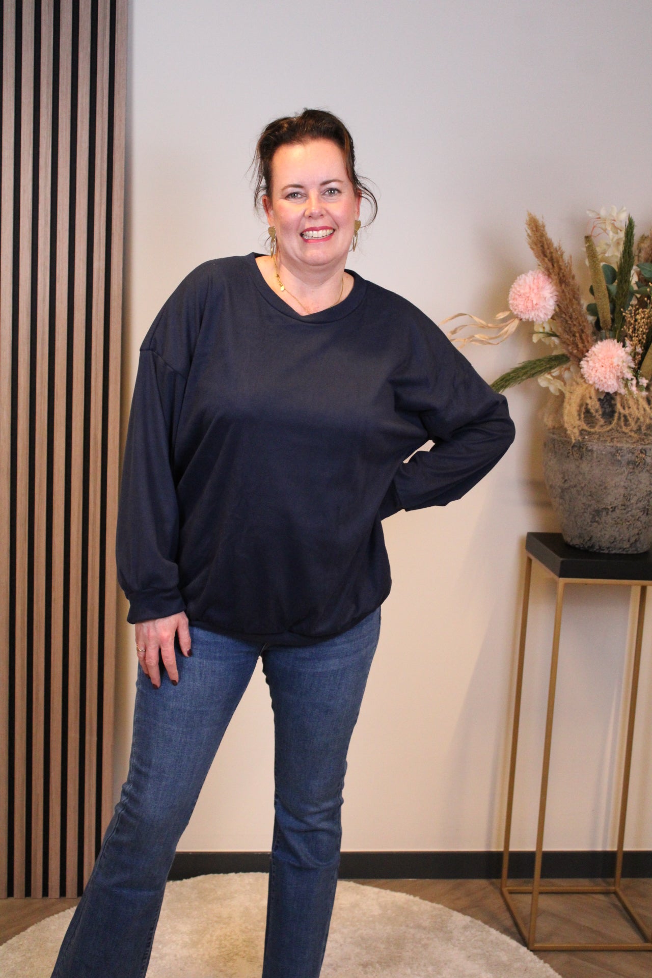 Nova | Zachte trui navy 40 t/m 44