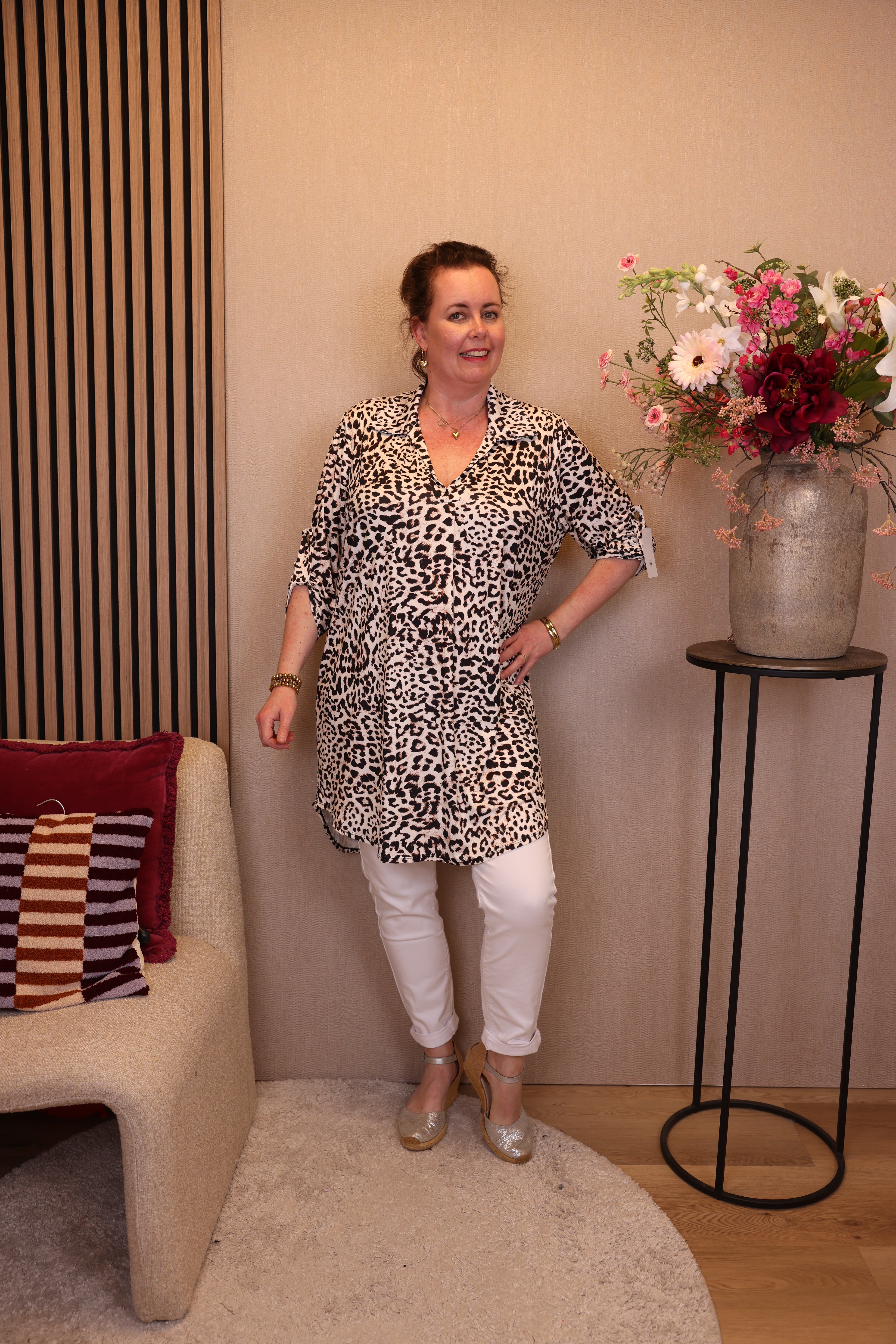 Nicolle | Tuniek bruin met kraagje