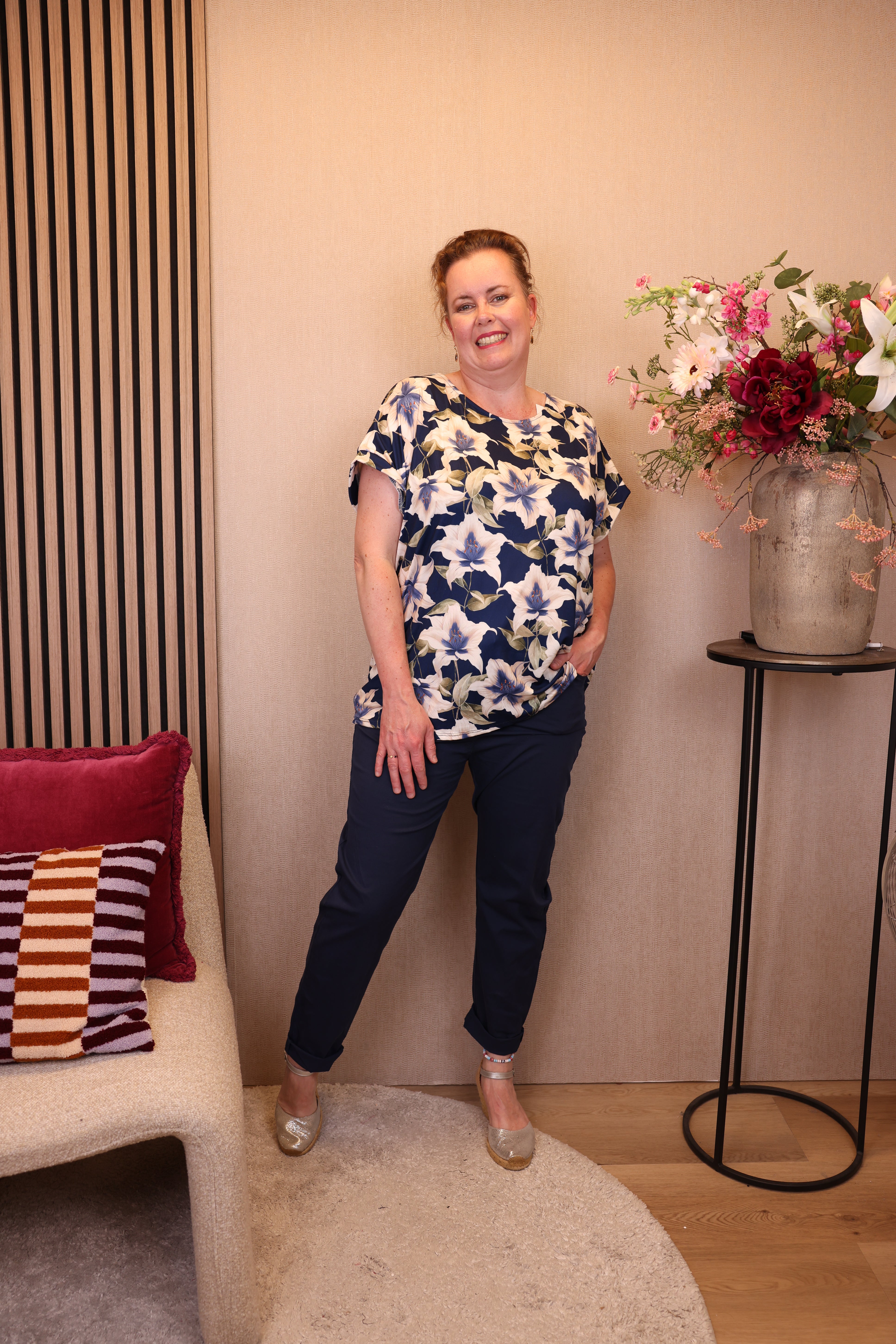 Vayra | Top blauw viscose