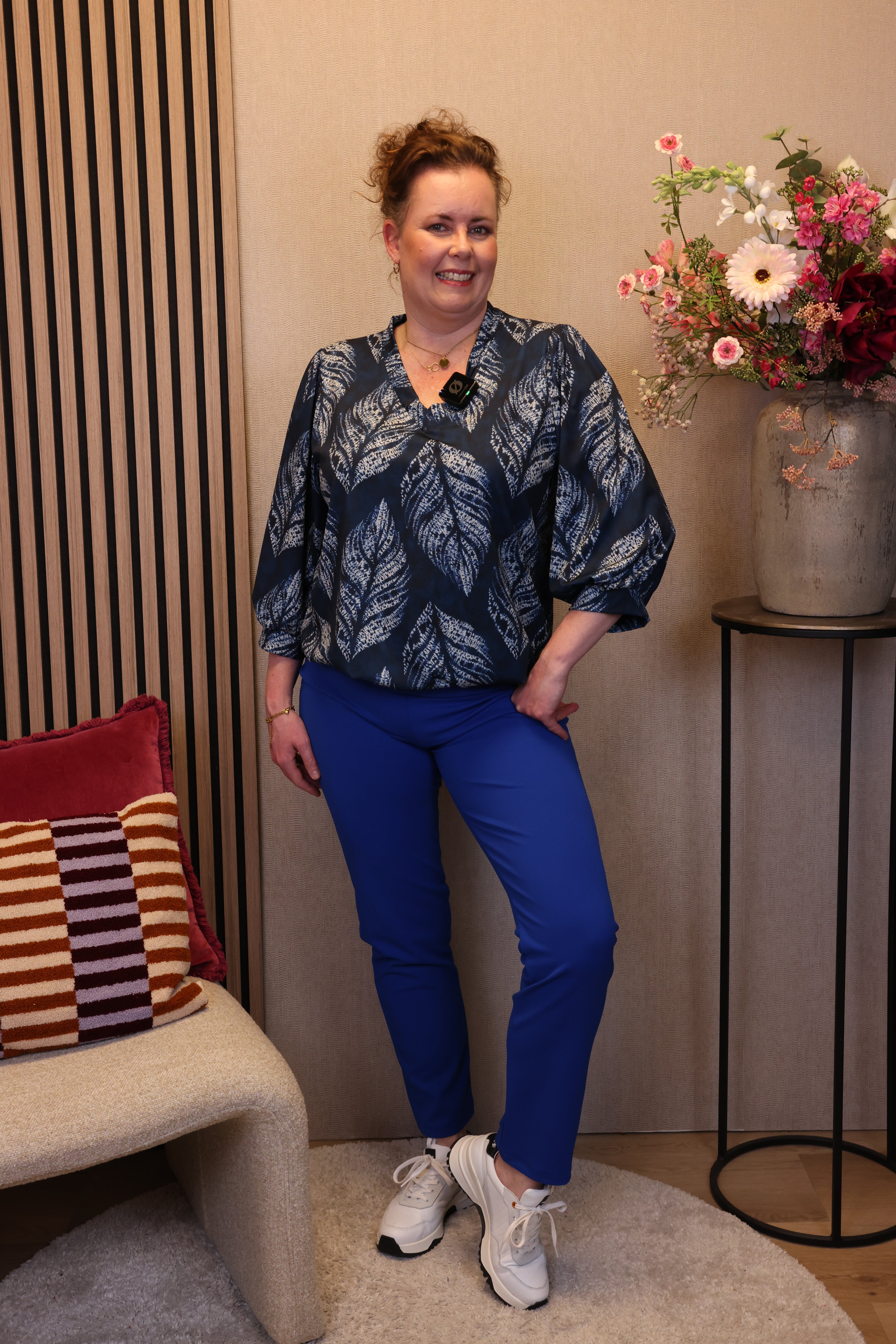 Lilly | Broek kobalt viscose