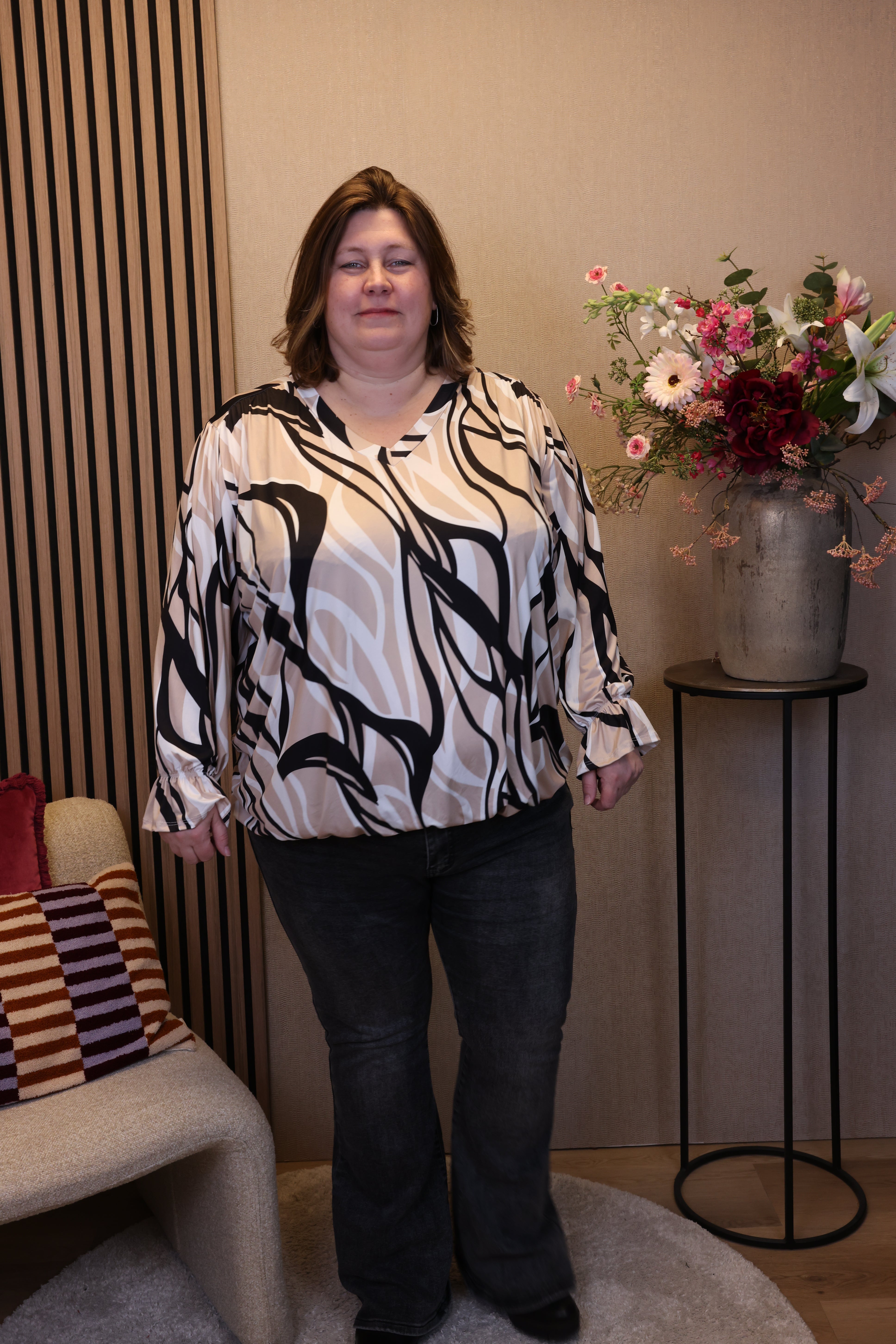 Zoë | Ballon top zwart