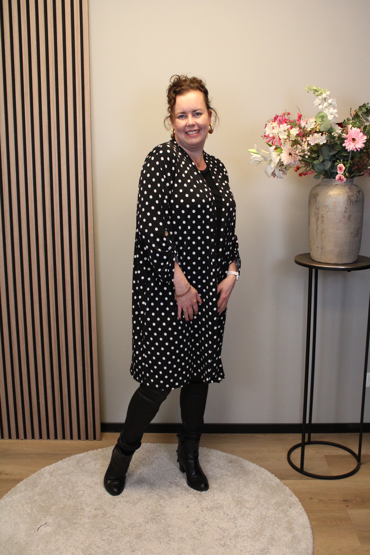 Ivonne | Dun vestje lang stippen 38 t/m 48