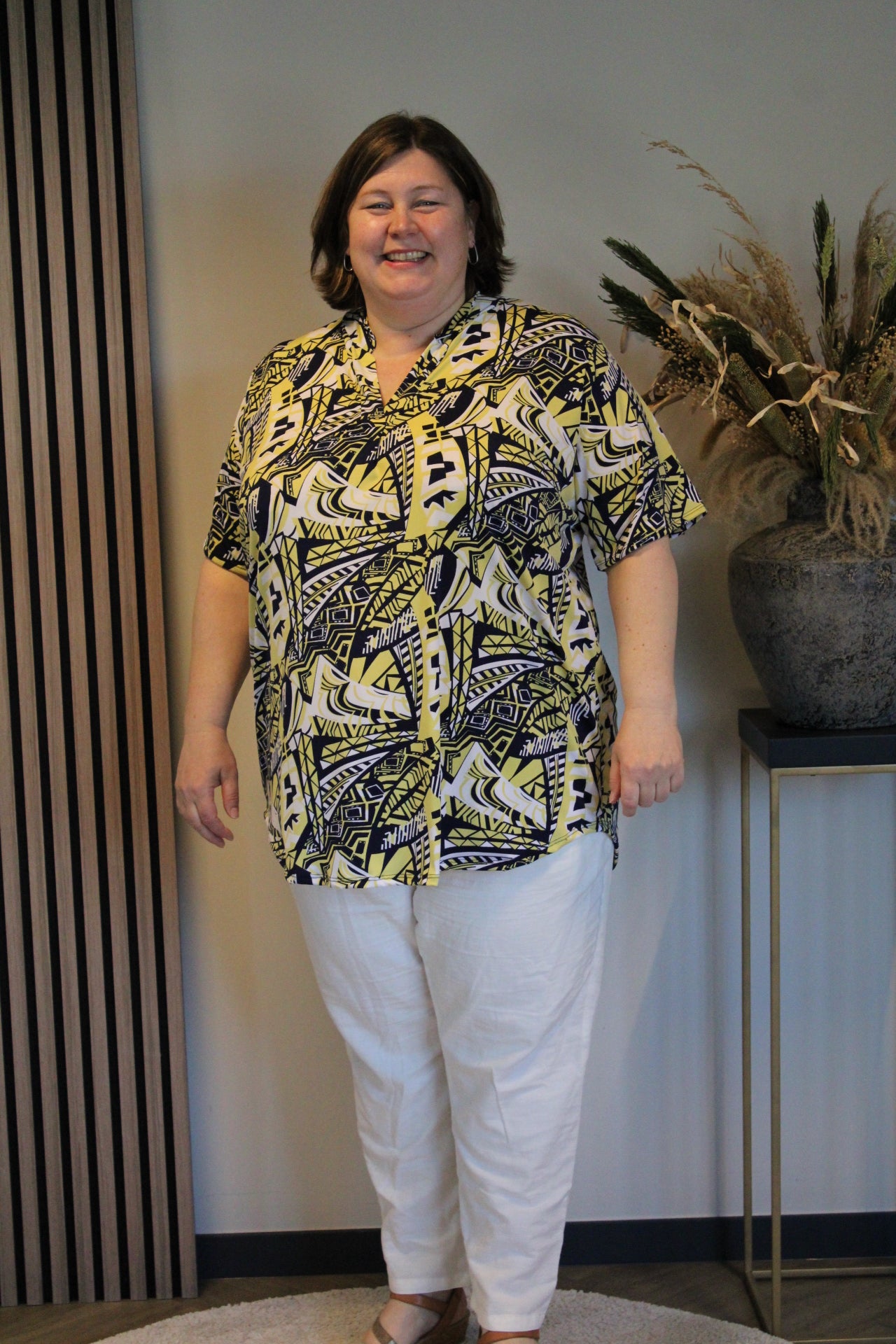 Ines | Blouse korte mouw 52 t/m 58