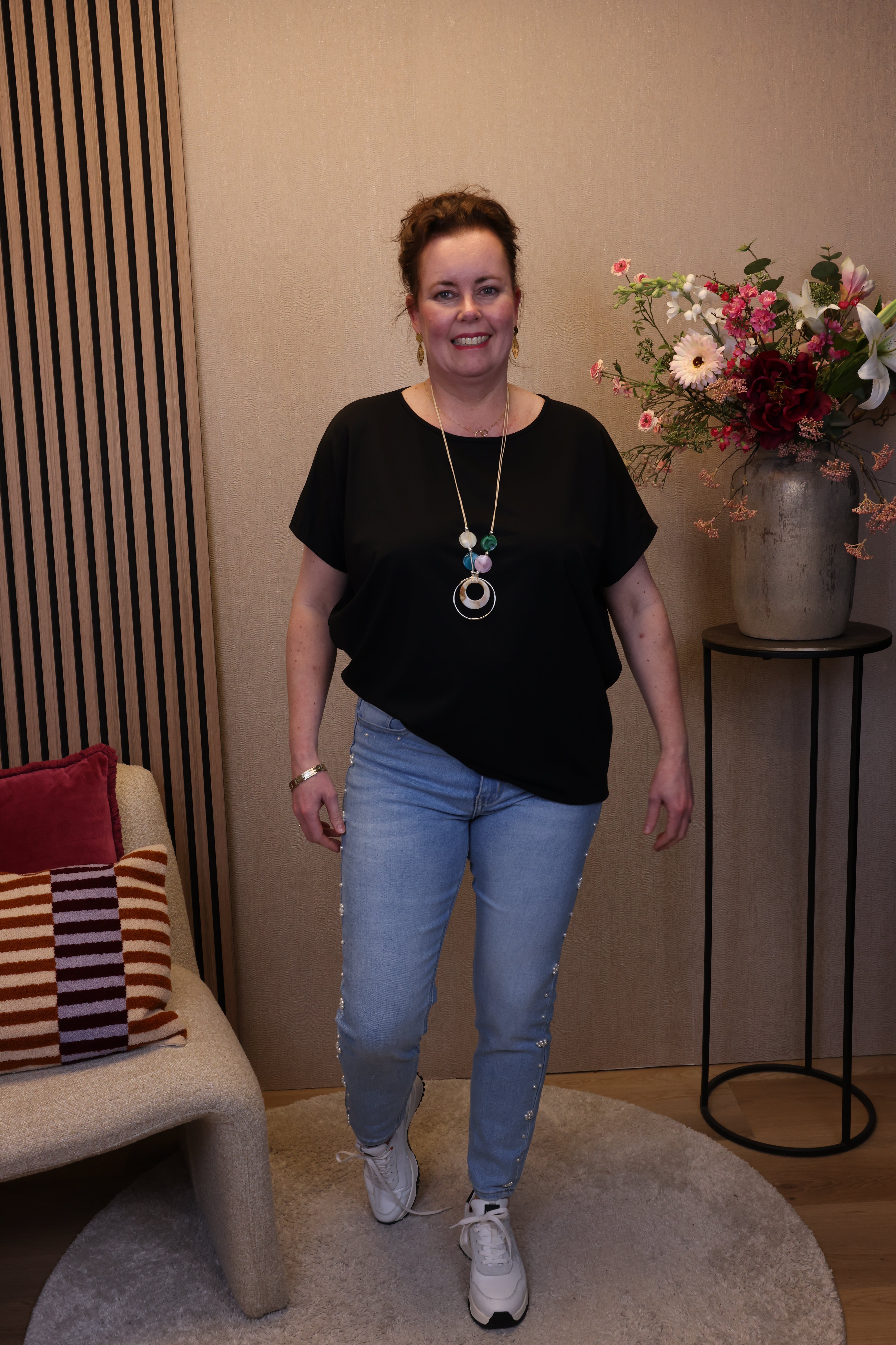Tess | Top zwart + gratis ketting