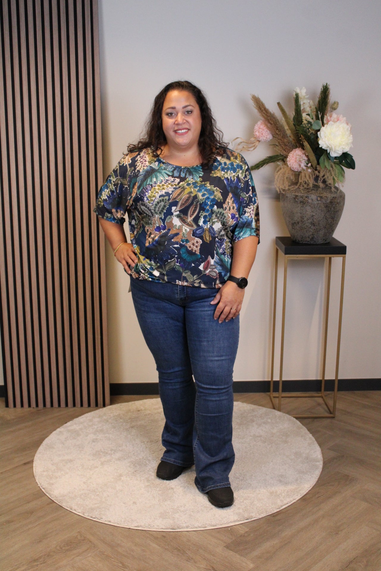 Roos | Top blauw 48 t/m 52